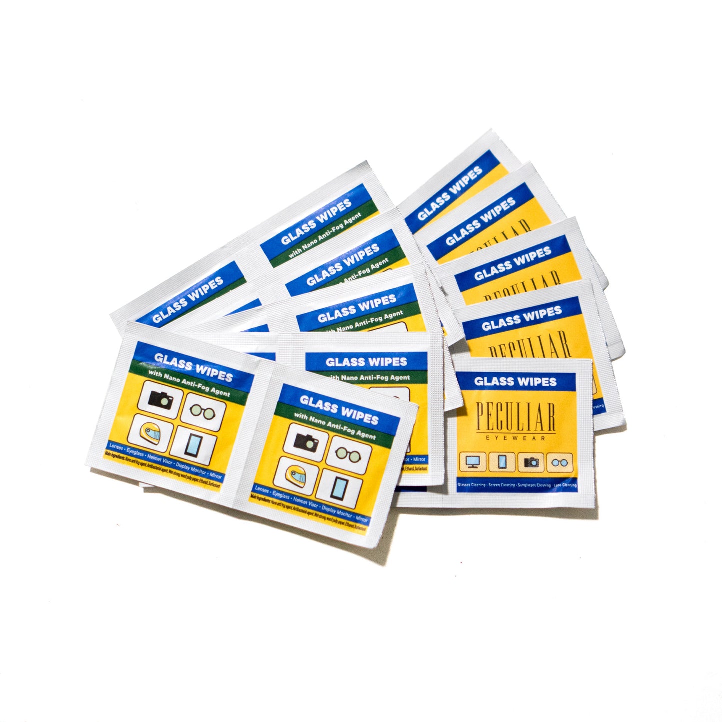 Peculiar Anti-Fog and Glass Wipes 20pcs only Bundle Nano-Technology Cleaner Non-Toxic Quick Dry