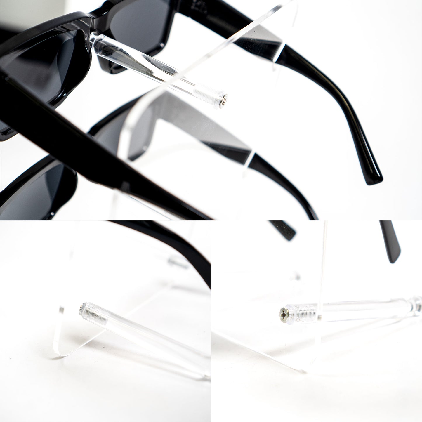 Peculiar Eyewear 2-Tier Wood Slanted Eyewear Display Stand Rack Organizer Eyeglass Sunglass