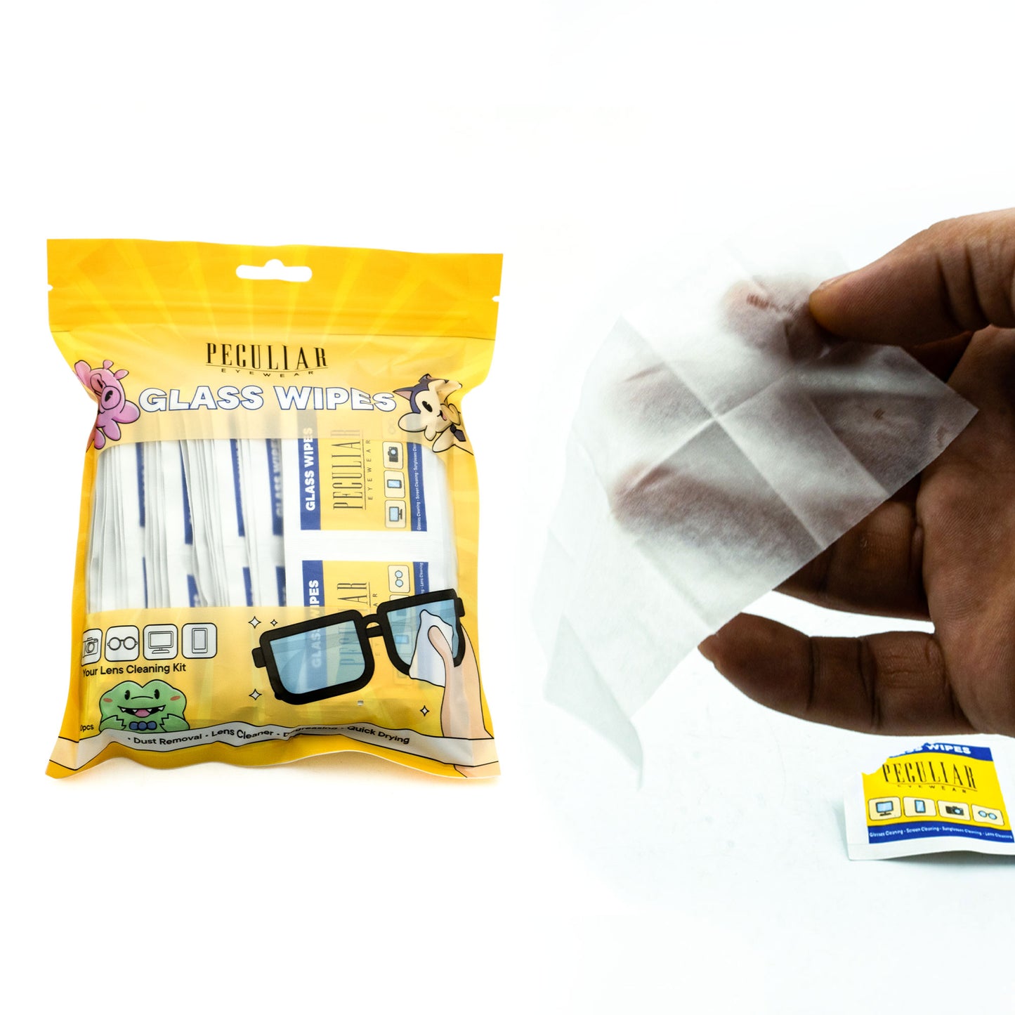Peculiar Anti-Fog Glass Wipes Set of 3 Bundle with Nano-Technology Cleaner Degreaser Non-Toxic Quick Dry Dust removal, quick drying, high definition, Disposable Eyeglasses Cleaning Dry Cleaning Wipes Lens Cleaning Tissue Screen Remove Dust