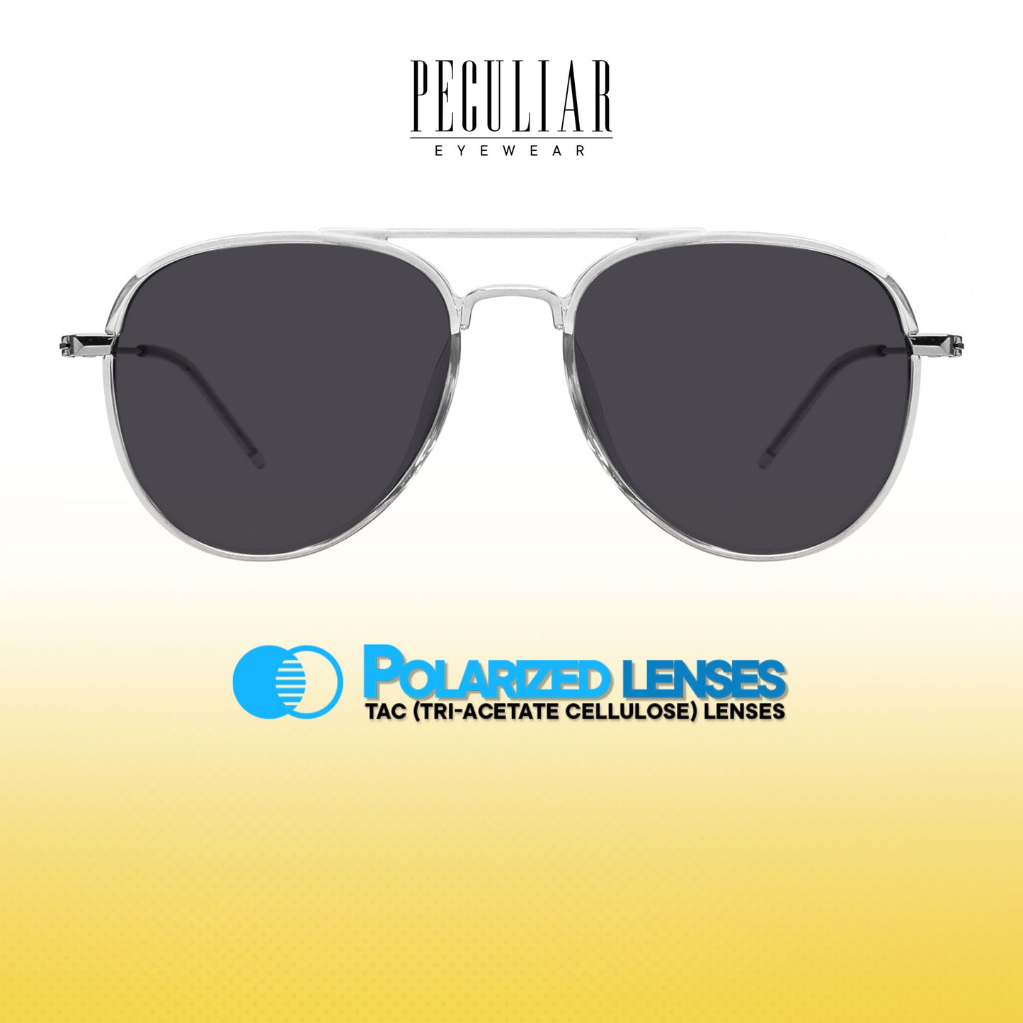 Peculiar Hero Aviator Acetate Sunglasses Polarized TAC UV400 & Anti-Rad Lenses Replaceable Frames for Men & Women