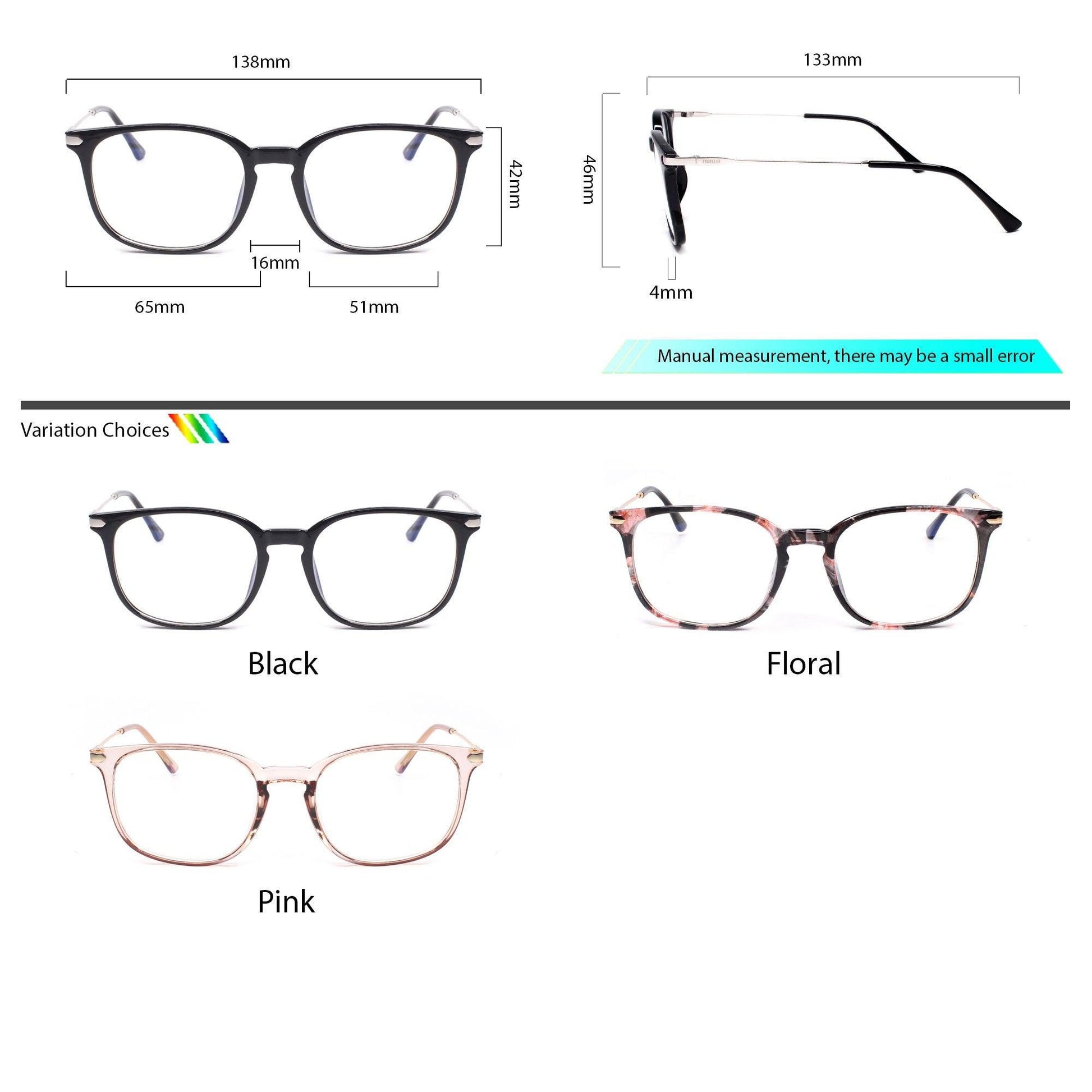 Peculiar MAEVE Square frame Anti Radiation Glasses UV400 - peculiareyewear