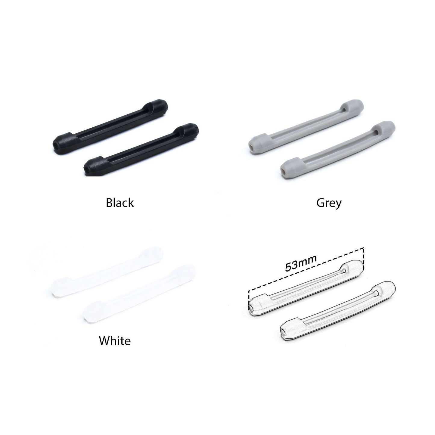 Peculiar TTS05 Silicon Rubber Eyeglass End Tips Anti Slip Ear Grip - peculiareyewear