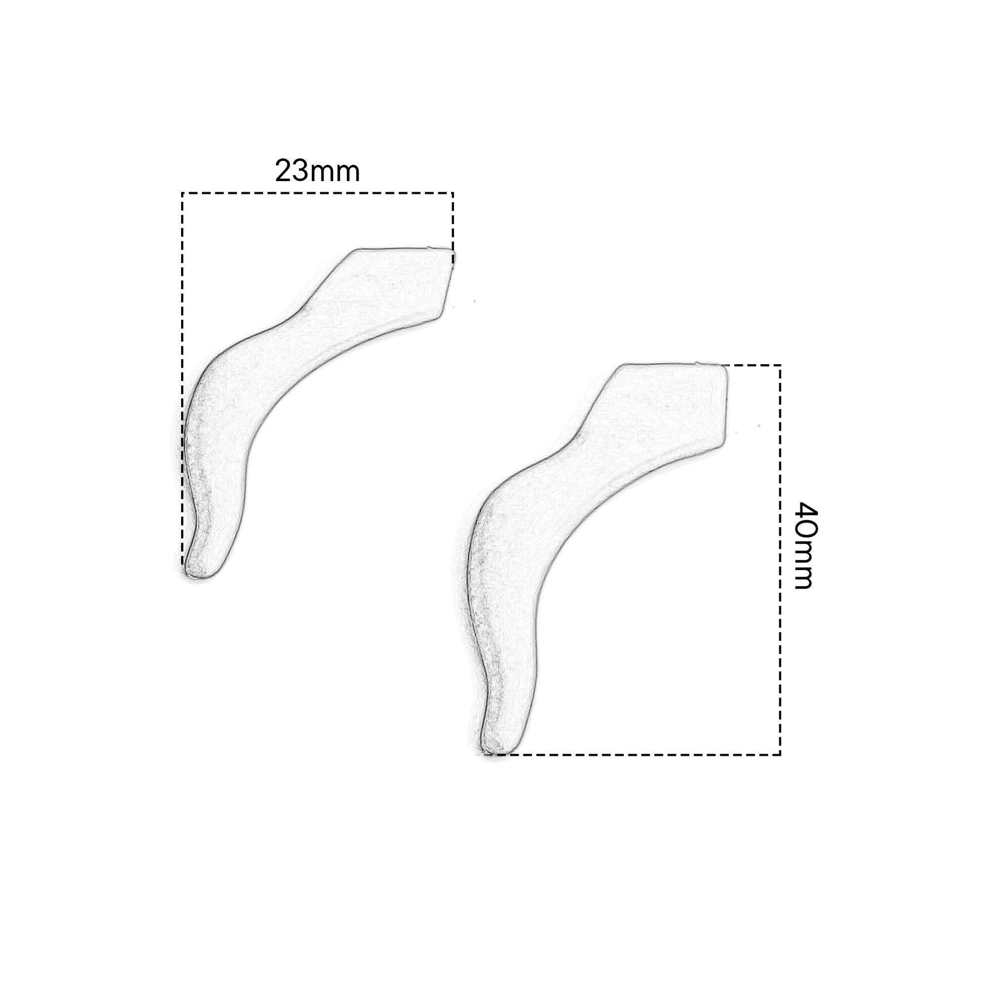 Peculiar SS22A Silicon Rubber Eyeglass Hook End Tips Anti Slip Ear Grip - peculiareyewear