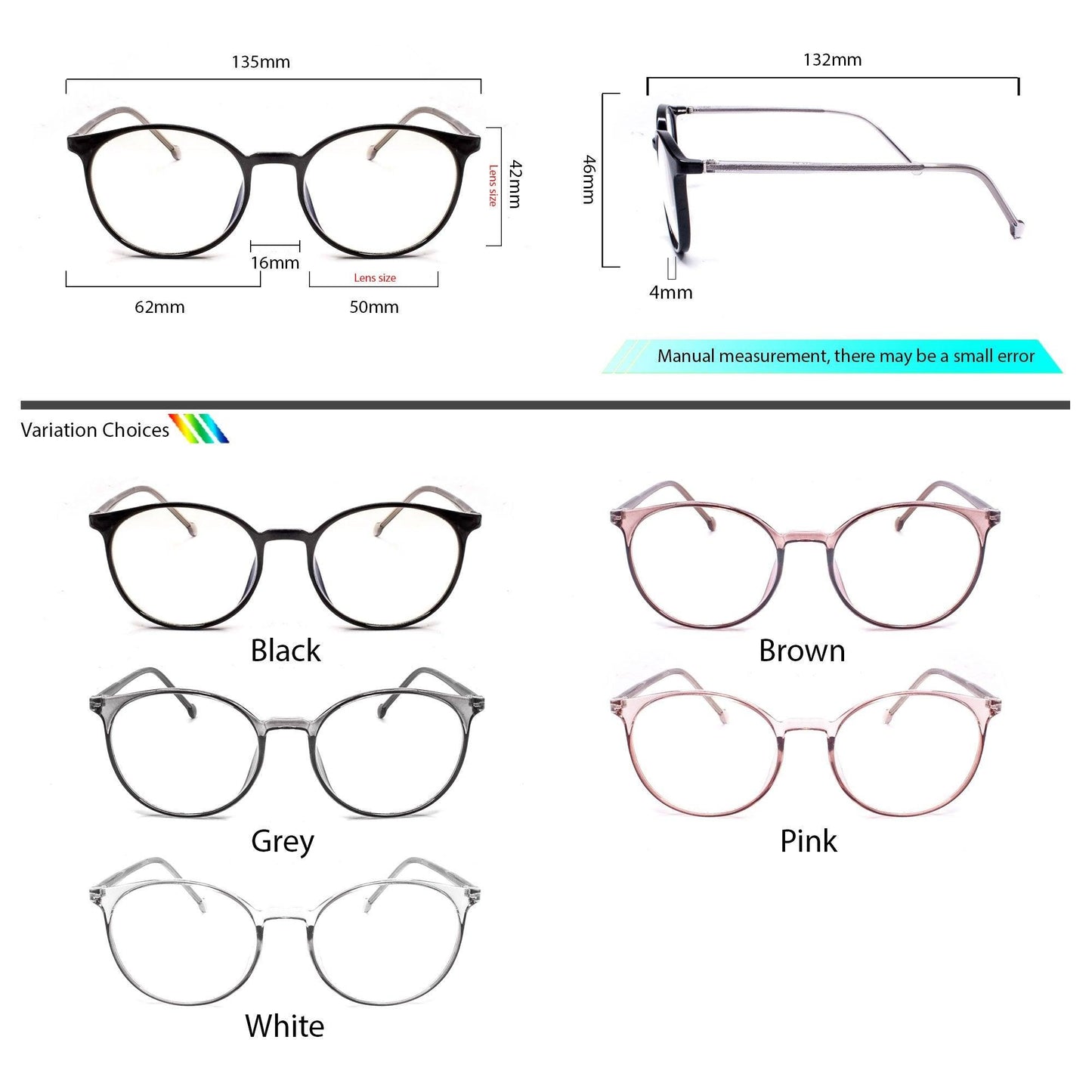 Peculiar AVA Round FLEX TR90 Frame Anti Radiation Glasses UV400 - peculiareyewear