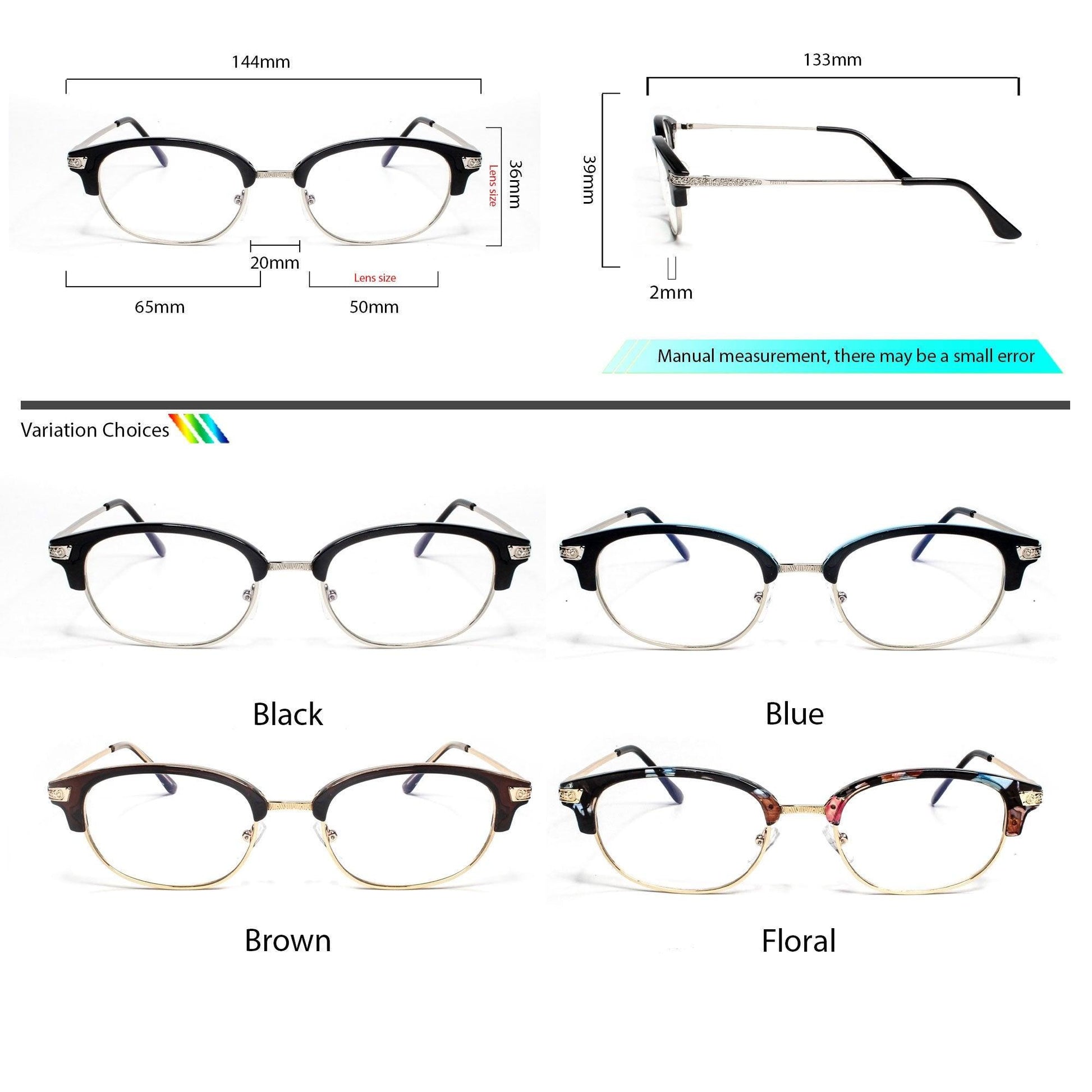 Peculiar YSSA Oval Premium  Frame Anti Radiation Glasses UV400 - peculiareyewear