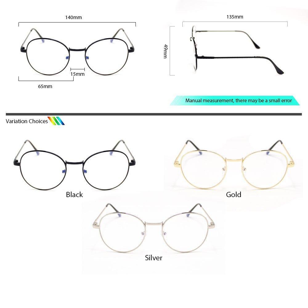 Peculiar SKYLER Round  Metal Frame Anti Radiation Glasses UV400 - peculiareyewear