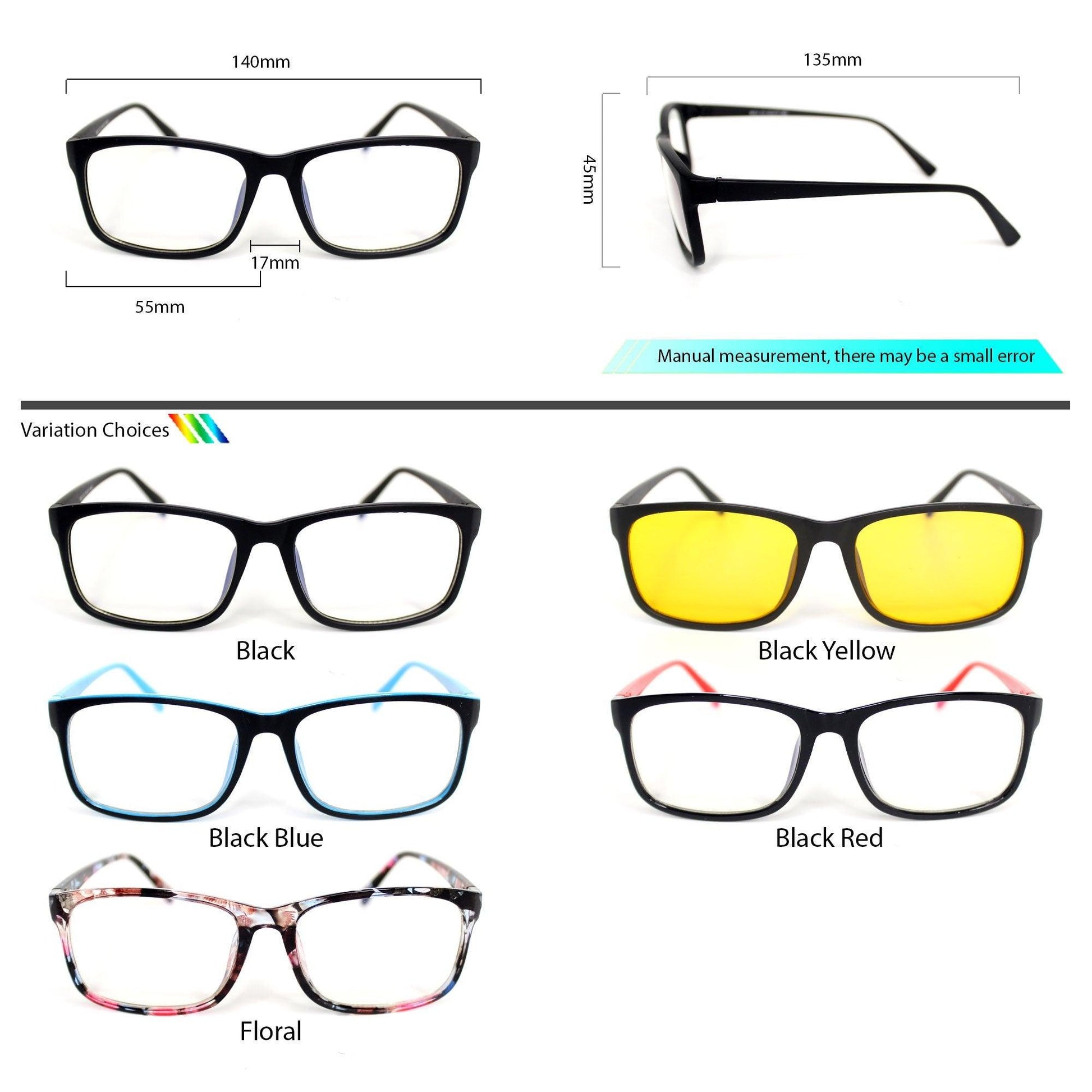 Peculiar CLEO Square Anti Radiation Glasses UV400 - peculiareyewear