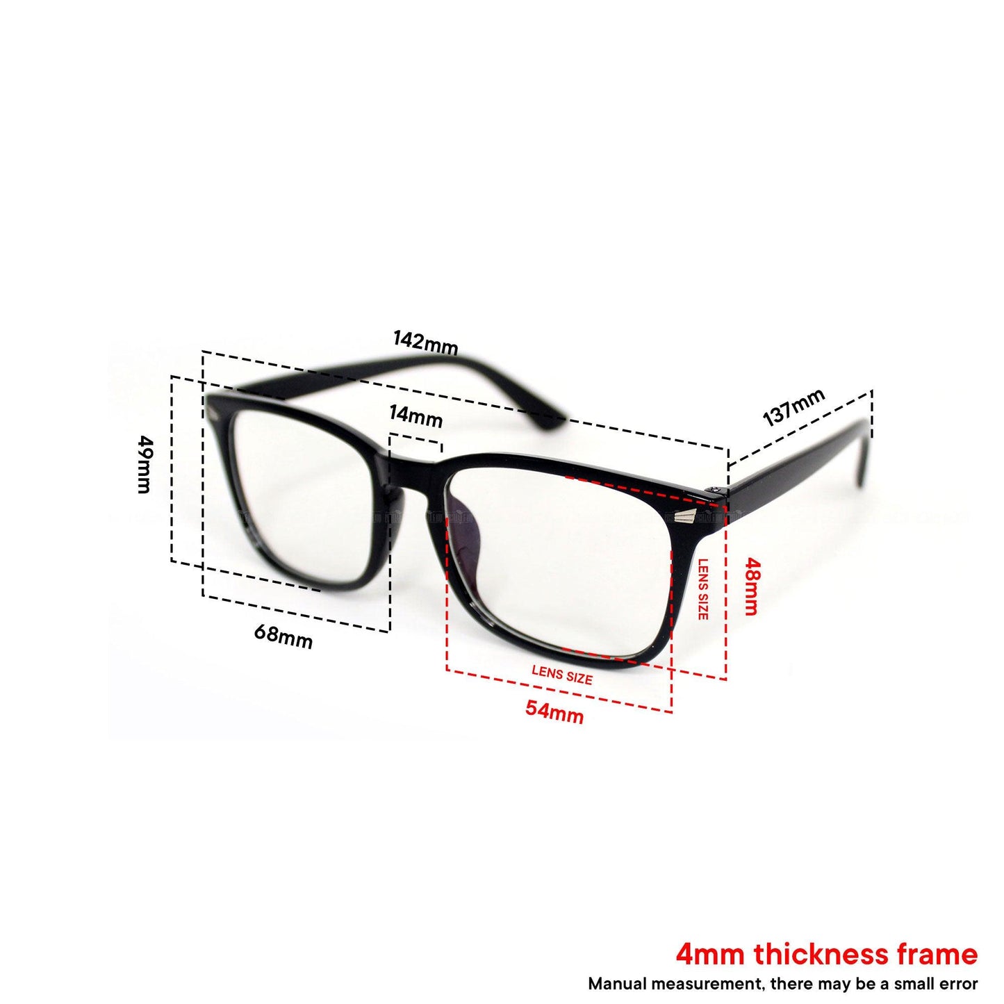 Peculiar AOKI Square Polycarbonate Frame Anti Radiation Glasses UV400 - peculiareyewear