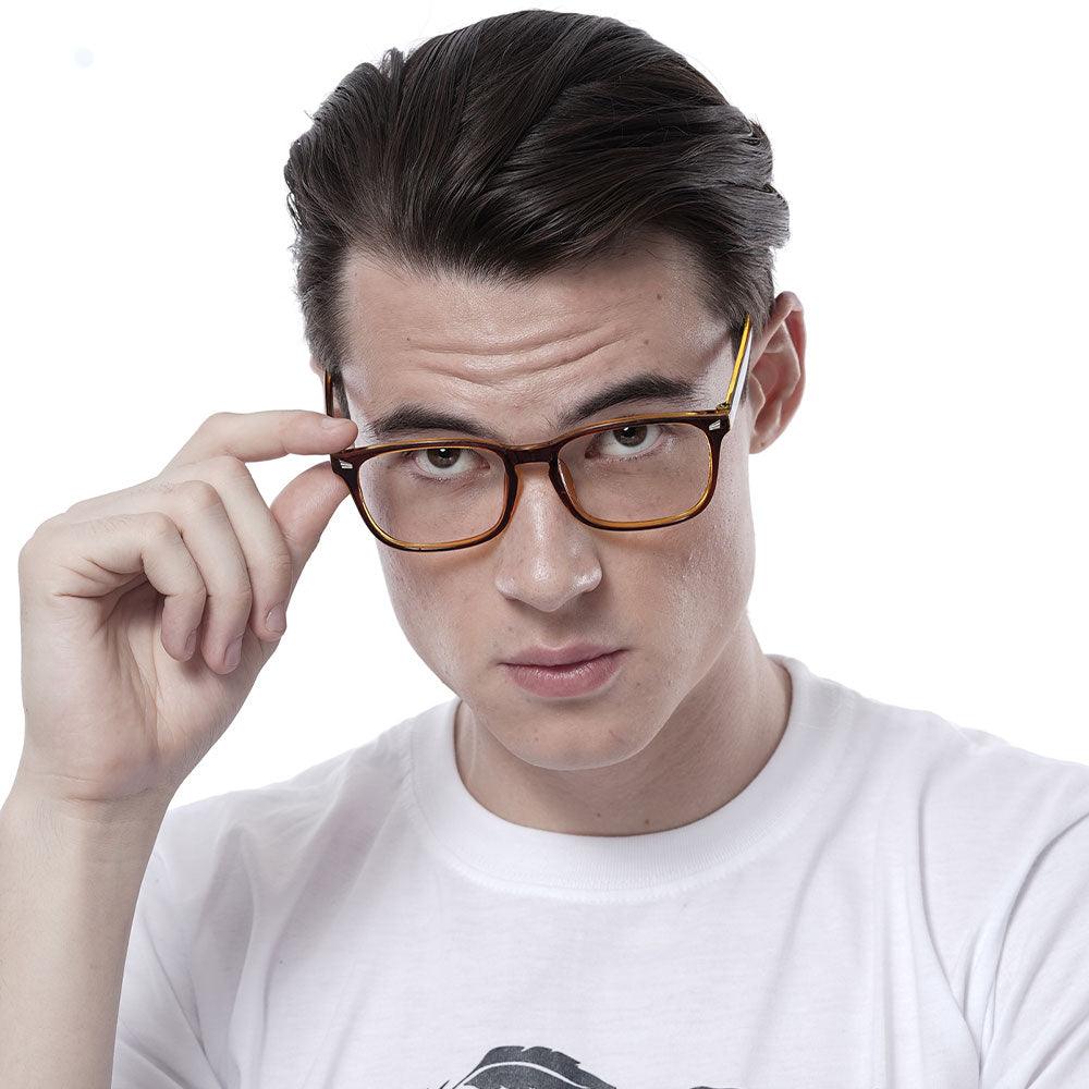 Peculiar AOKI Square BLACK Polycarbonate Frame Photochromic TransitionPRO Lens - peculiareyewear