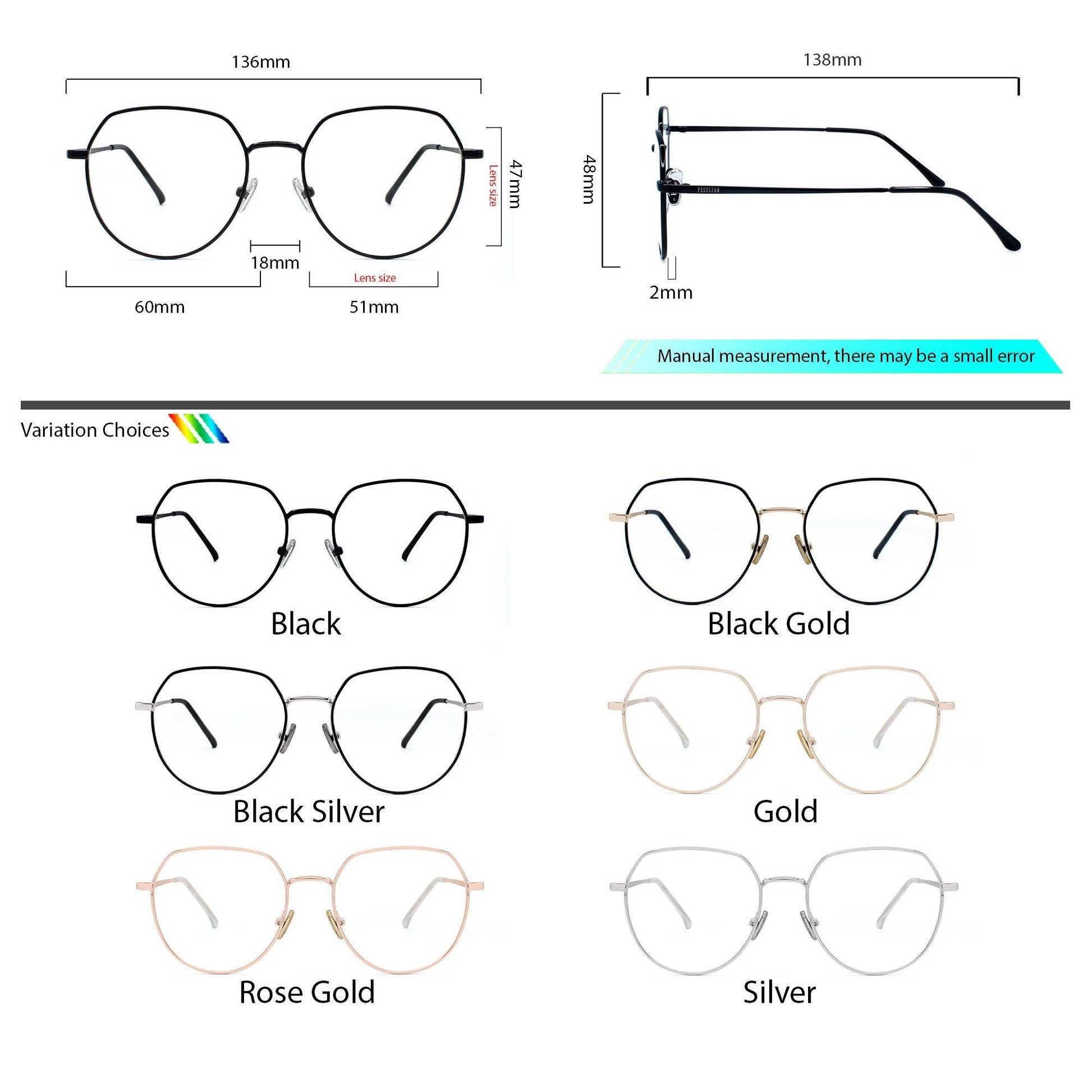 Peculiar ERIS Deco Anti Radiation Glasses UV400 - peculiareyewear