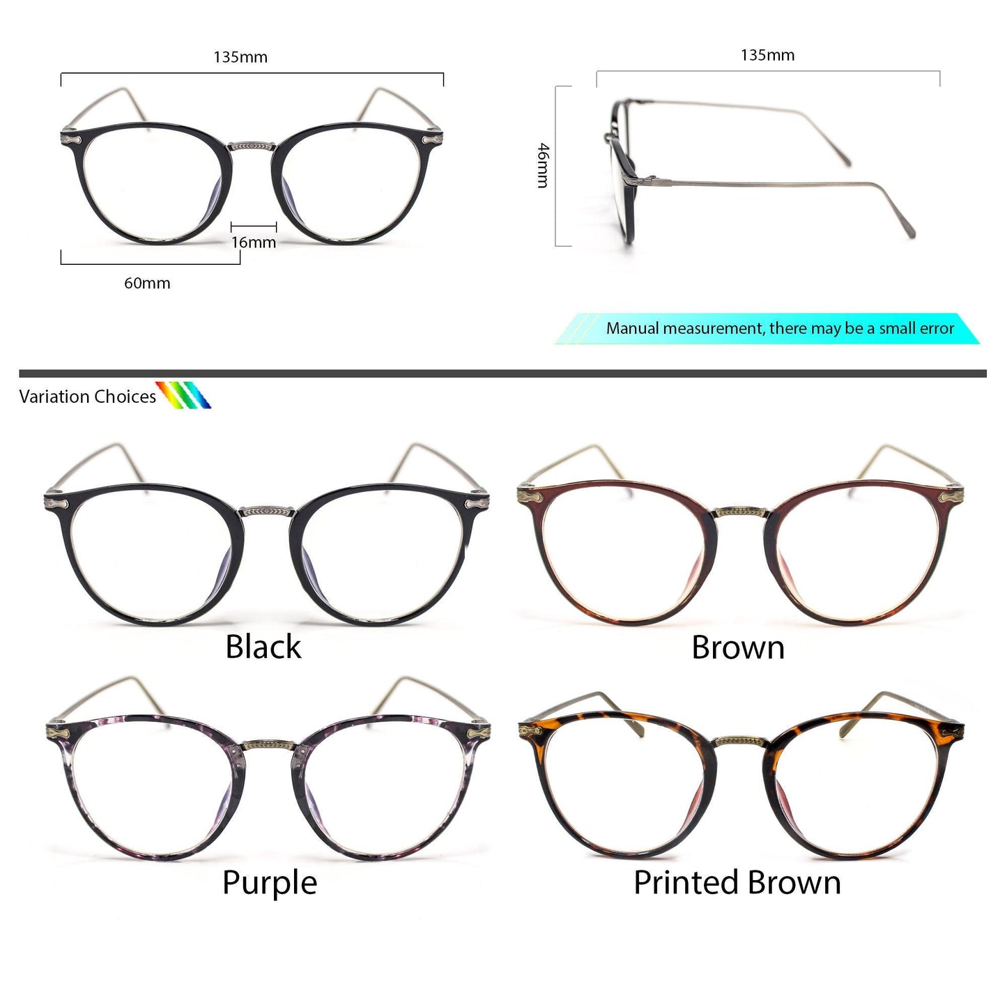 Peculiar JOANNE Round Polycarbonate Frame Anti Radiation Glasses UV400 - peculiareyewear