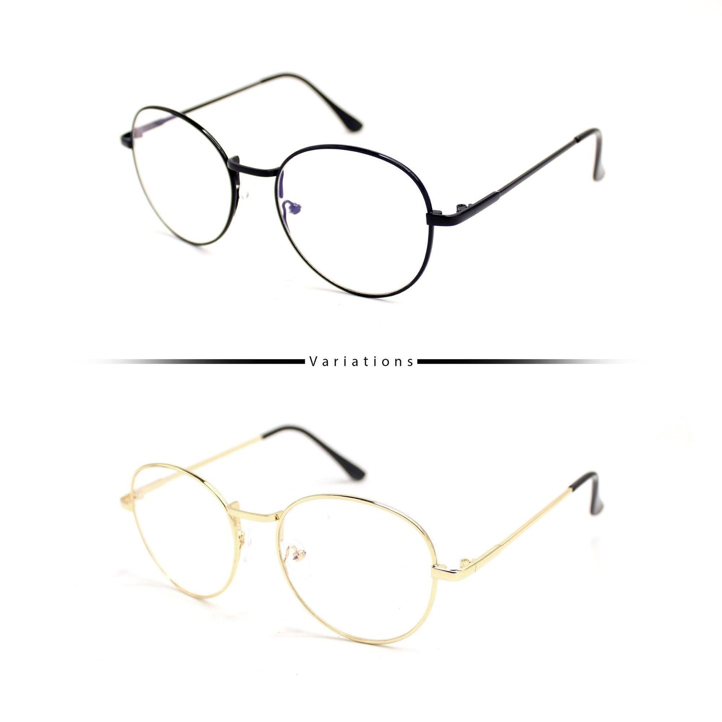 Peculiar SKYLER Round Metal Frame Anti Radiation Glasses UV400 - peculiareyewear