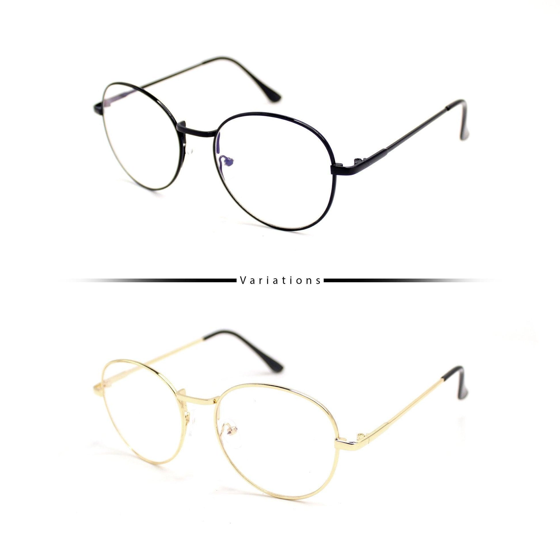Peculiar SKYLER Round  Metal Frame Anti Radiation Glasses UV400 - peculiareyewear
