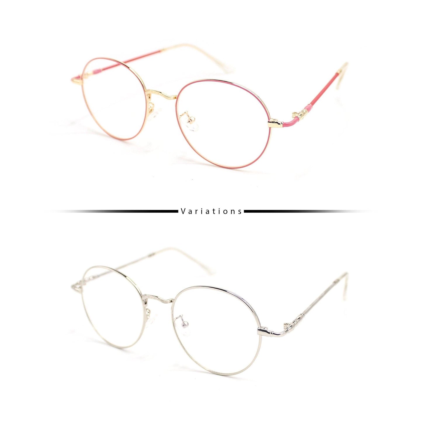Peculiar ZION Round Stainless Steel Frame Anti Radiation Glasses UV400 - peculiareyewear