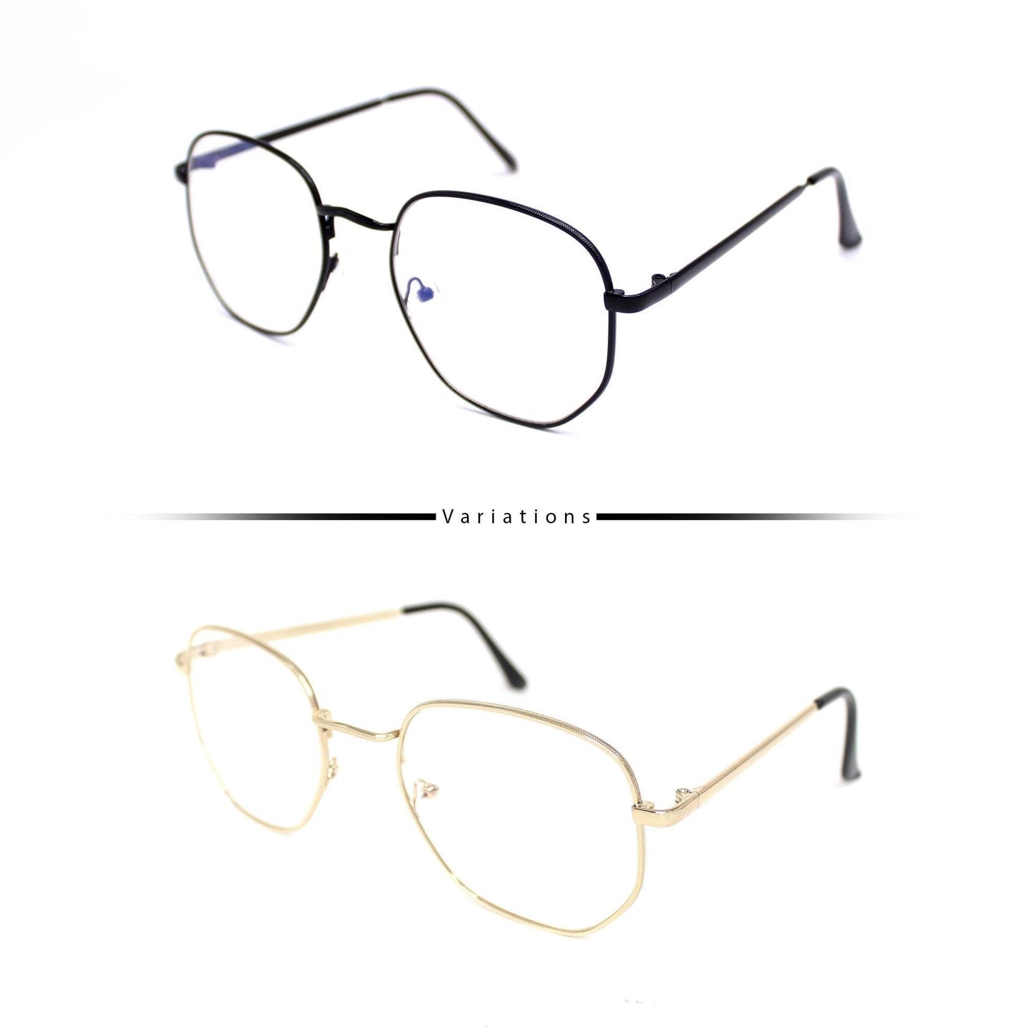 Peculiar ANGEL Deco Square Alloy (3x Metal Plating) Frame UV400 - peculiareyewear