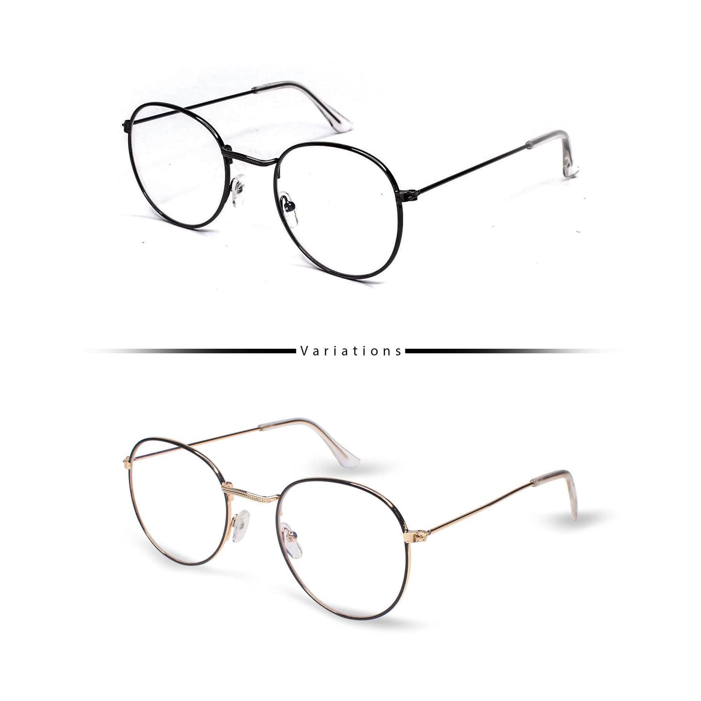 Peculiar LOUISE Round Stainless Steel Frame Anti Radiation Glasses UV400 (SMALL FRAME) - peculiareyewear