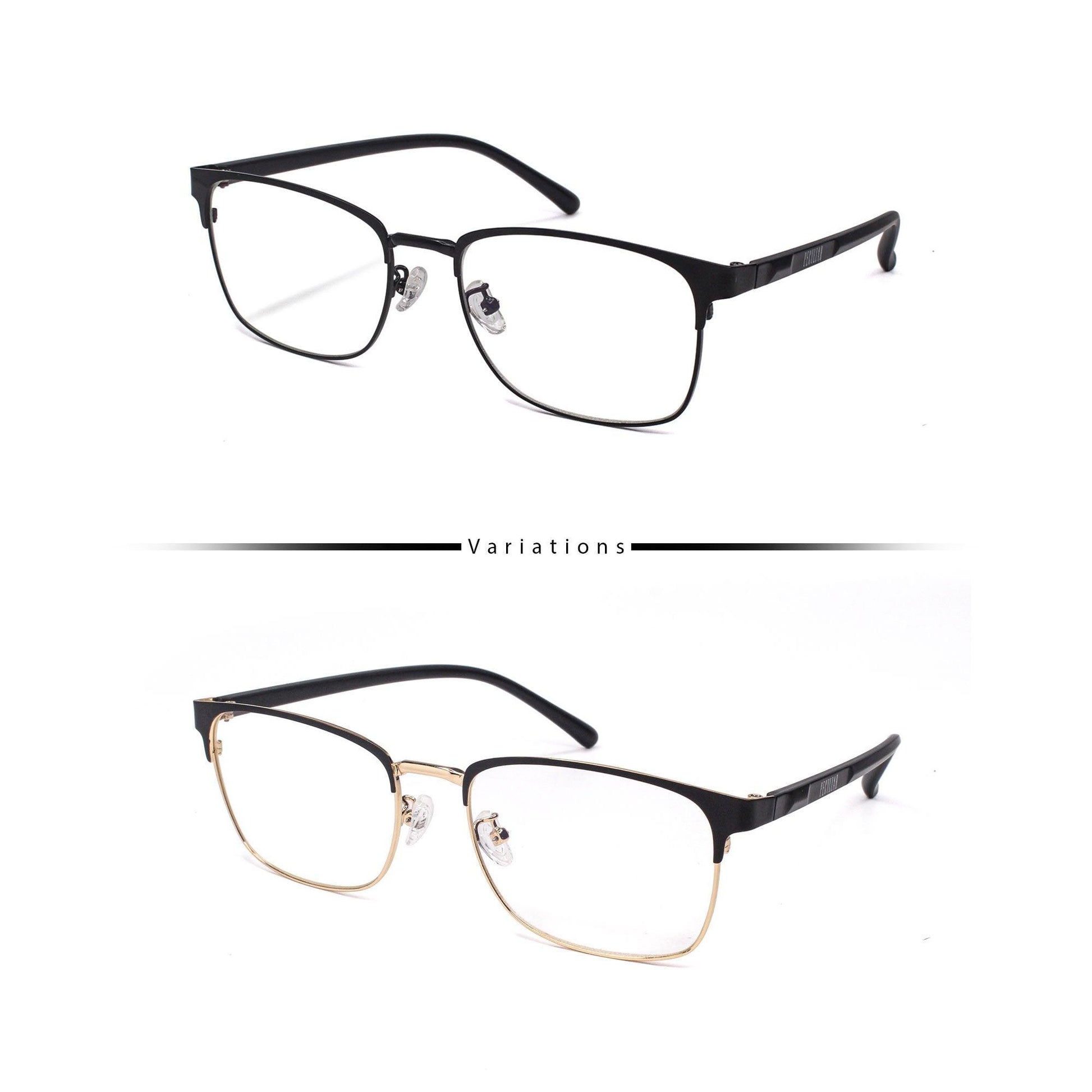 Peculiar GAVIN Square FLEX TR90 Rubberized Frame Anti Radiation Glasses UV400 - peculiareyewear