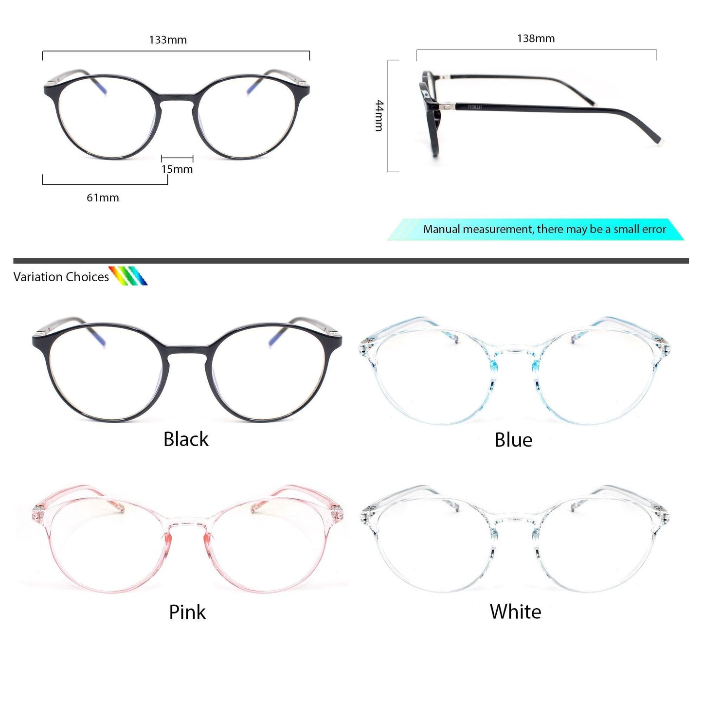 Peculiar NEON Round FLEX TR90 Frame Anti Radiation Glasses UV400 - peculiareyewear