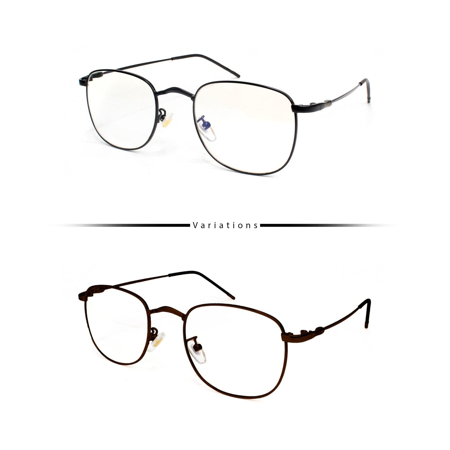 Peculiar LUE Square in Metallic Frame Anti Radiation Glasses for Men and Women - peculiareyewear