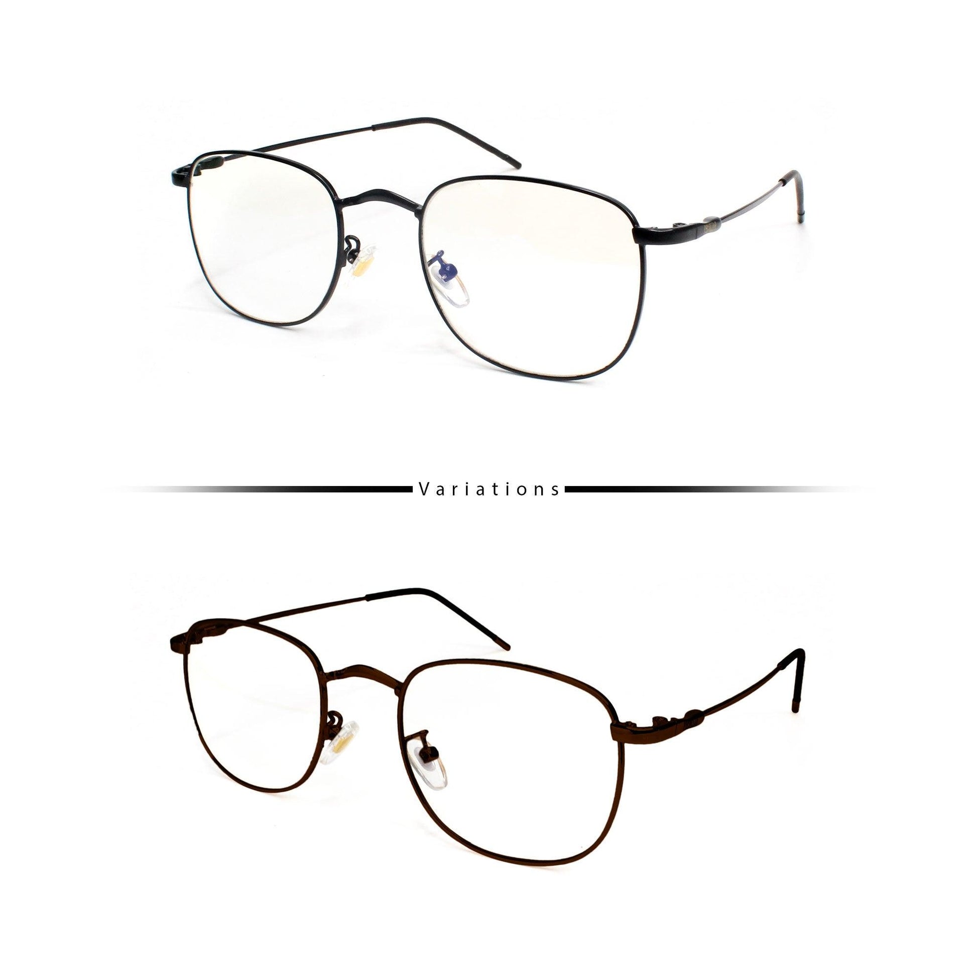 Peculiar LUE Square  in Metallic Frame Anti Radiation Glasses for Men and Women - peculiareyewear