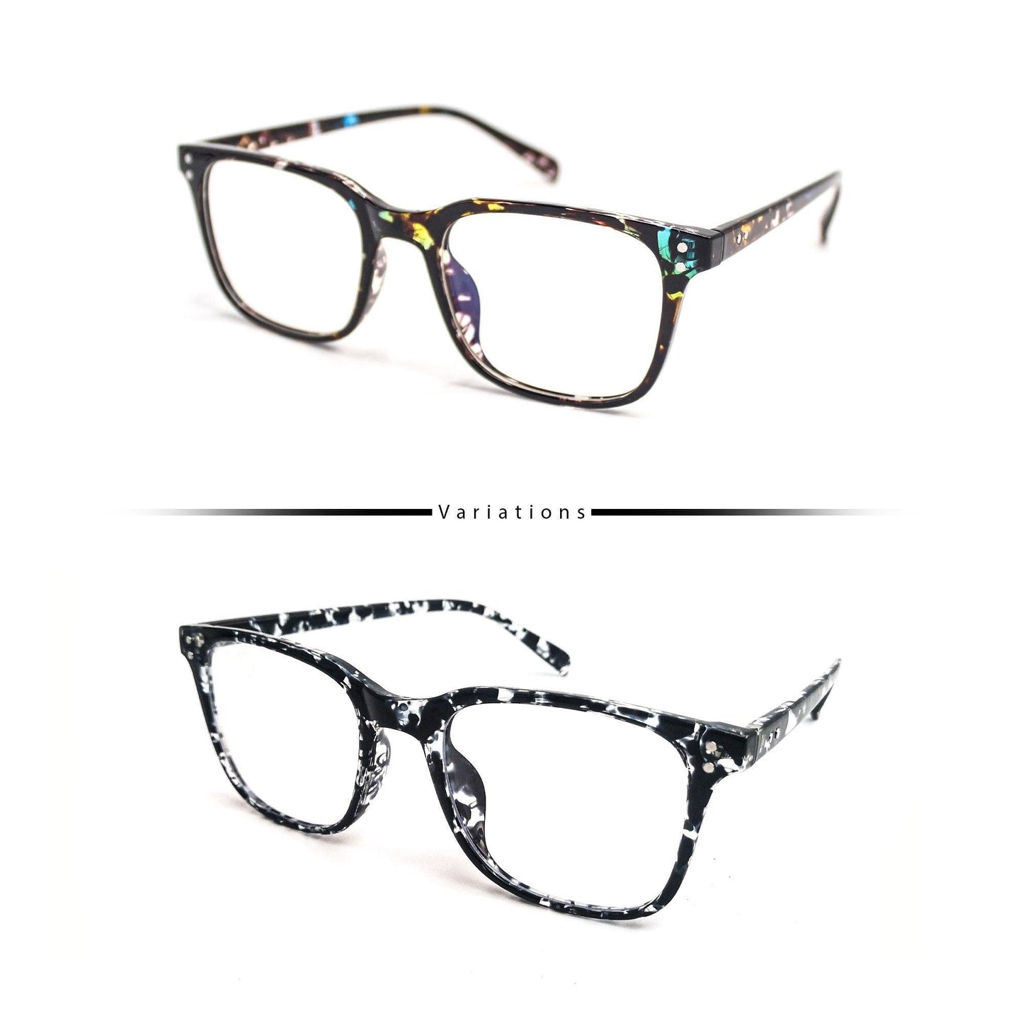 Peculiar LEO Square Polycarbonated Frame Anti Radiation Glasses UV400 - peculiareyewear