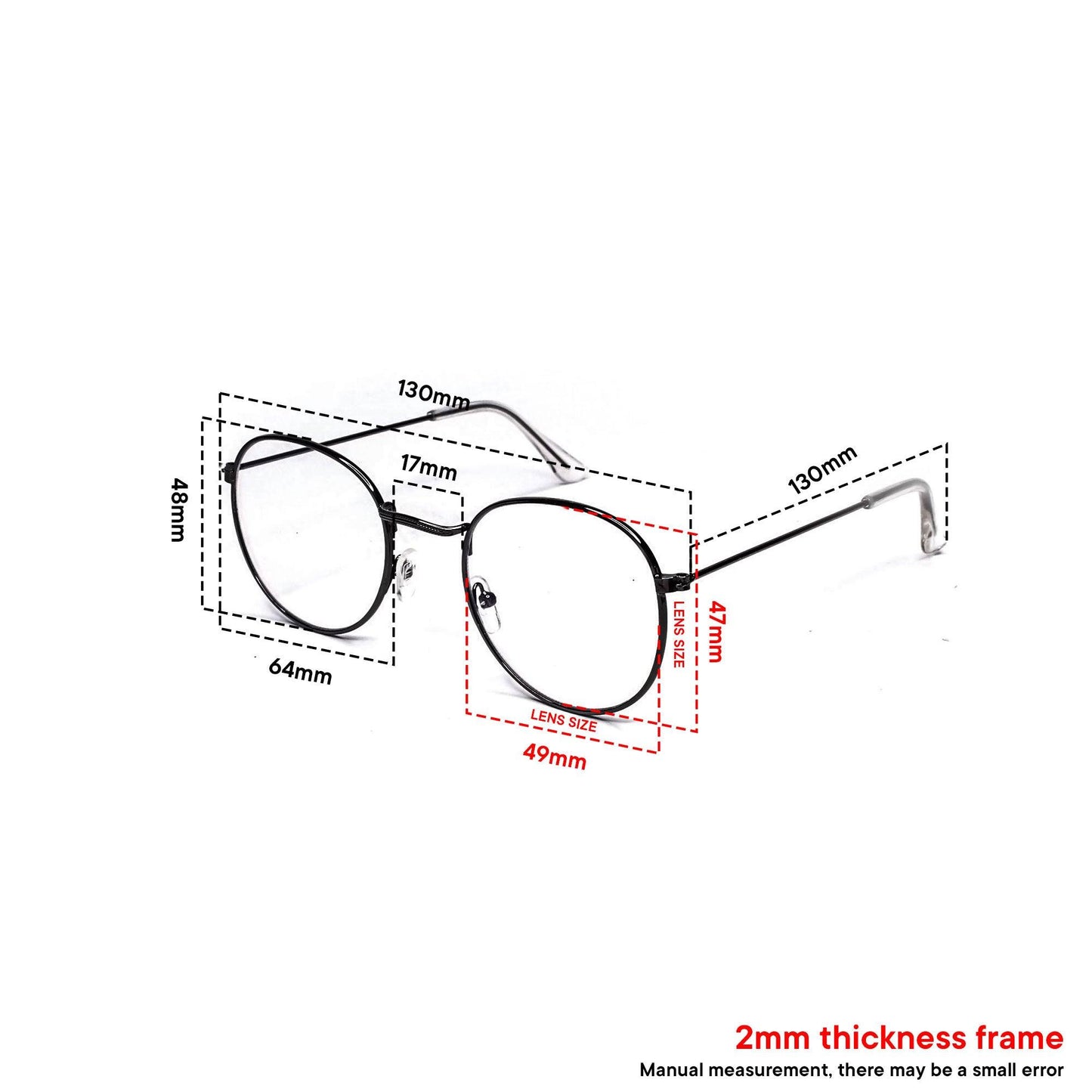 Peculiar LOUISE Round Stainless Steel Frame Anti Radiation Glasses UV400 (SMALL FRAME) - peculiareyewear