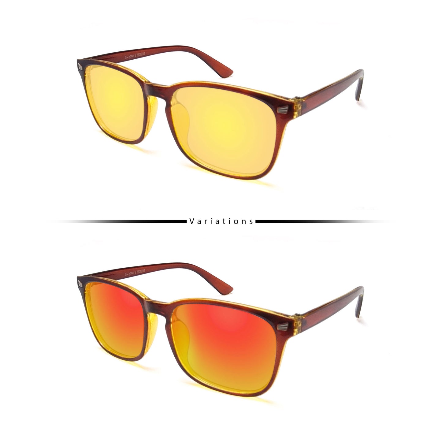 Aoki BrownYellow Square UV400