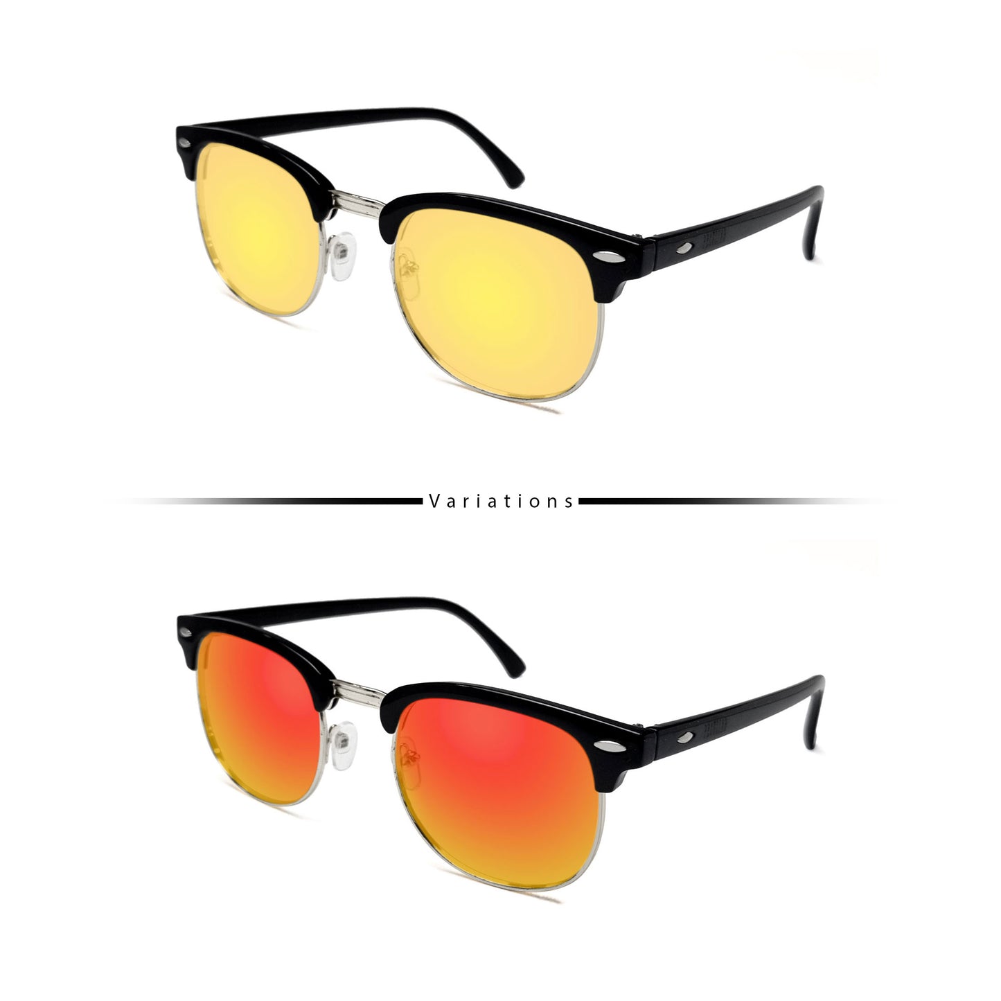 Clubmaster BlackSilver Square UV400