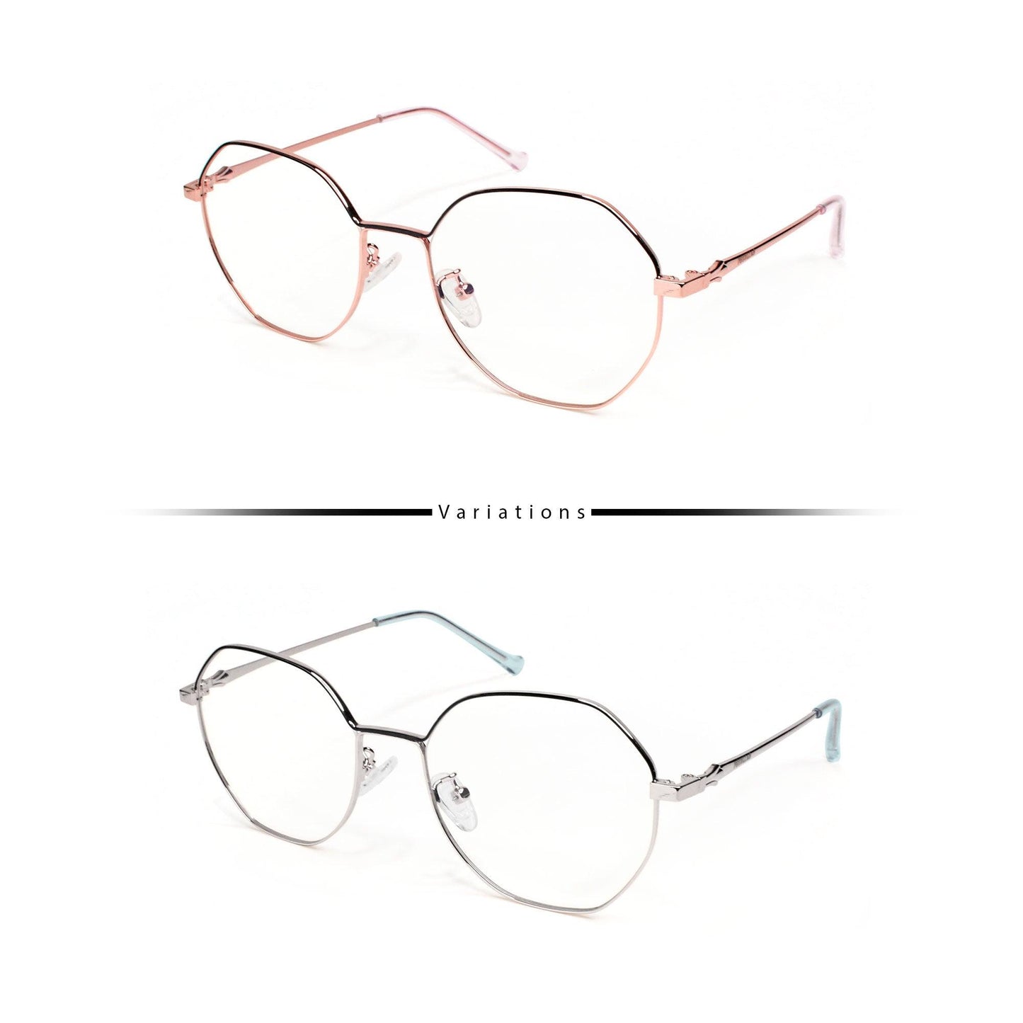 Peculiar ART Deco in Metallic Frame Anti Radiation Glasses UV400 for Men and Women - peculiareyewear