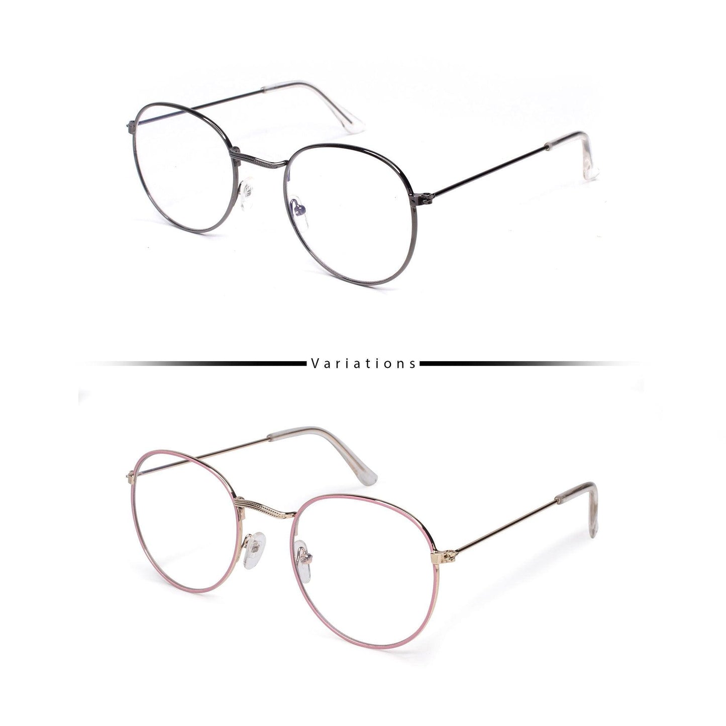 Peculiar LOUISE Round Stainless Steel Frame Anti Radiation Glasses UV400 (SMALL FRAME) - peculiareyewear