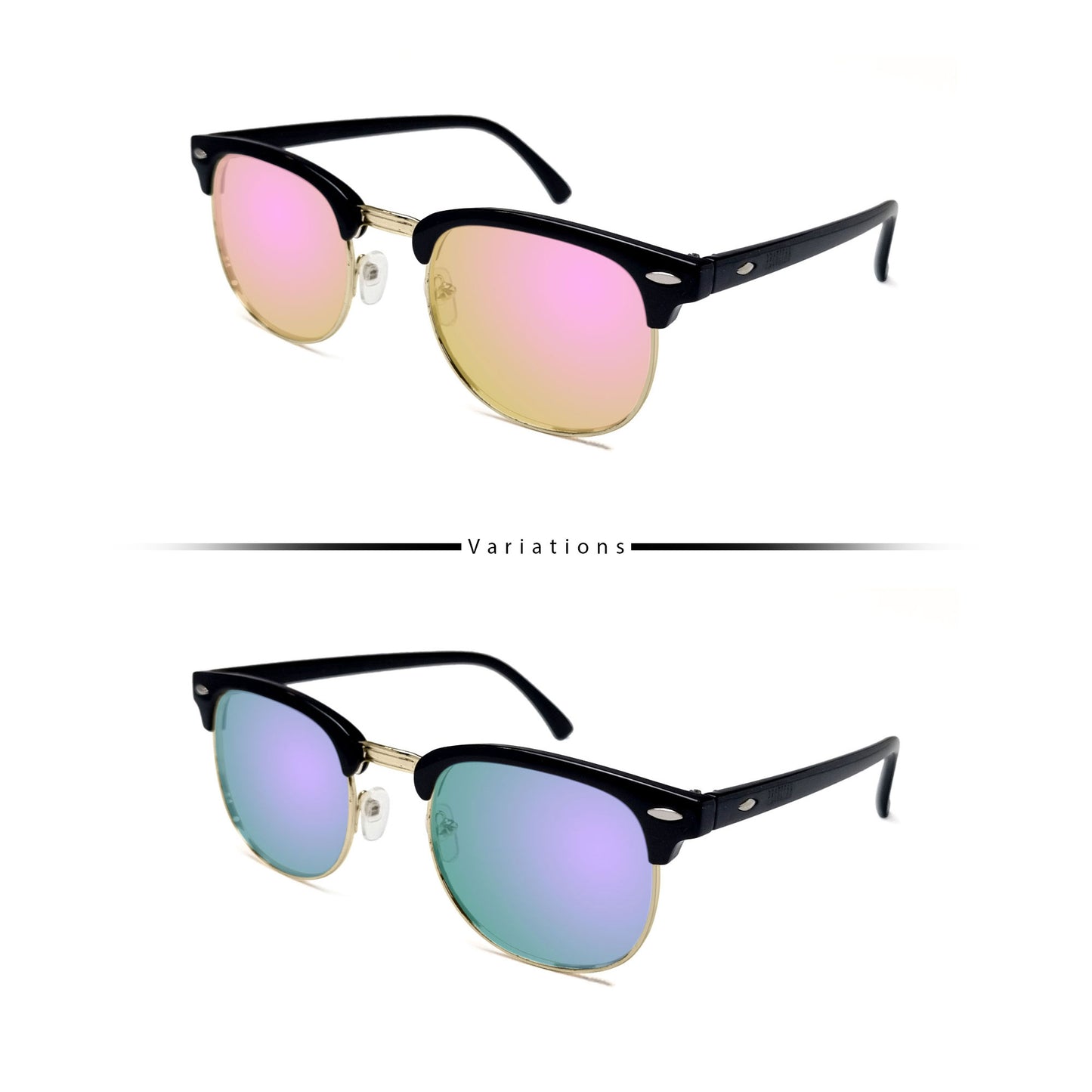 Clubmaster BlackGold Square UV400