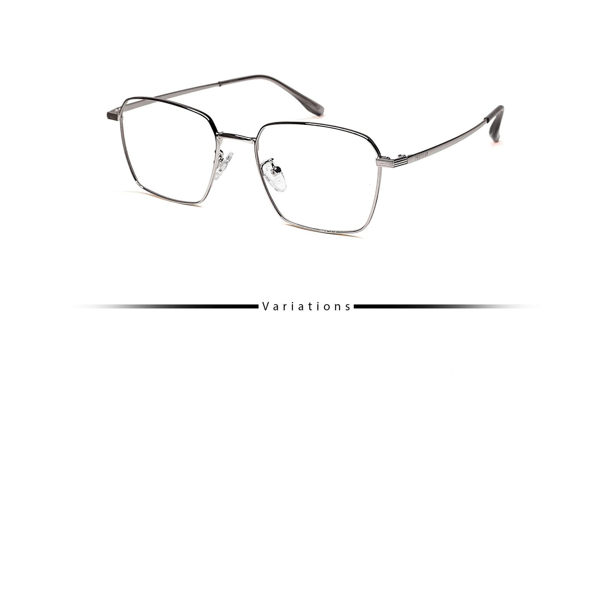 Peculiar NICK Square Stainless Steel Frame Anti Radiation Glasses UV400 - peculiareyewear