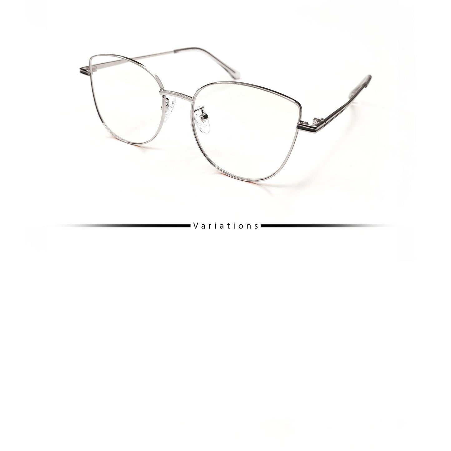 Peculiar ANA Cat Eye Stainless Steel Frame Anti Radiation Glasses UV400 - peculiareyewear