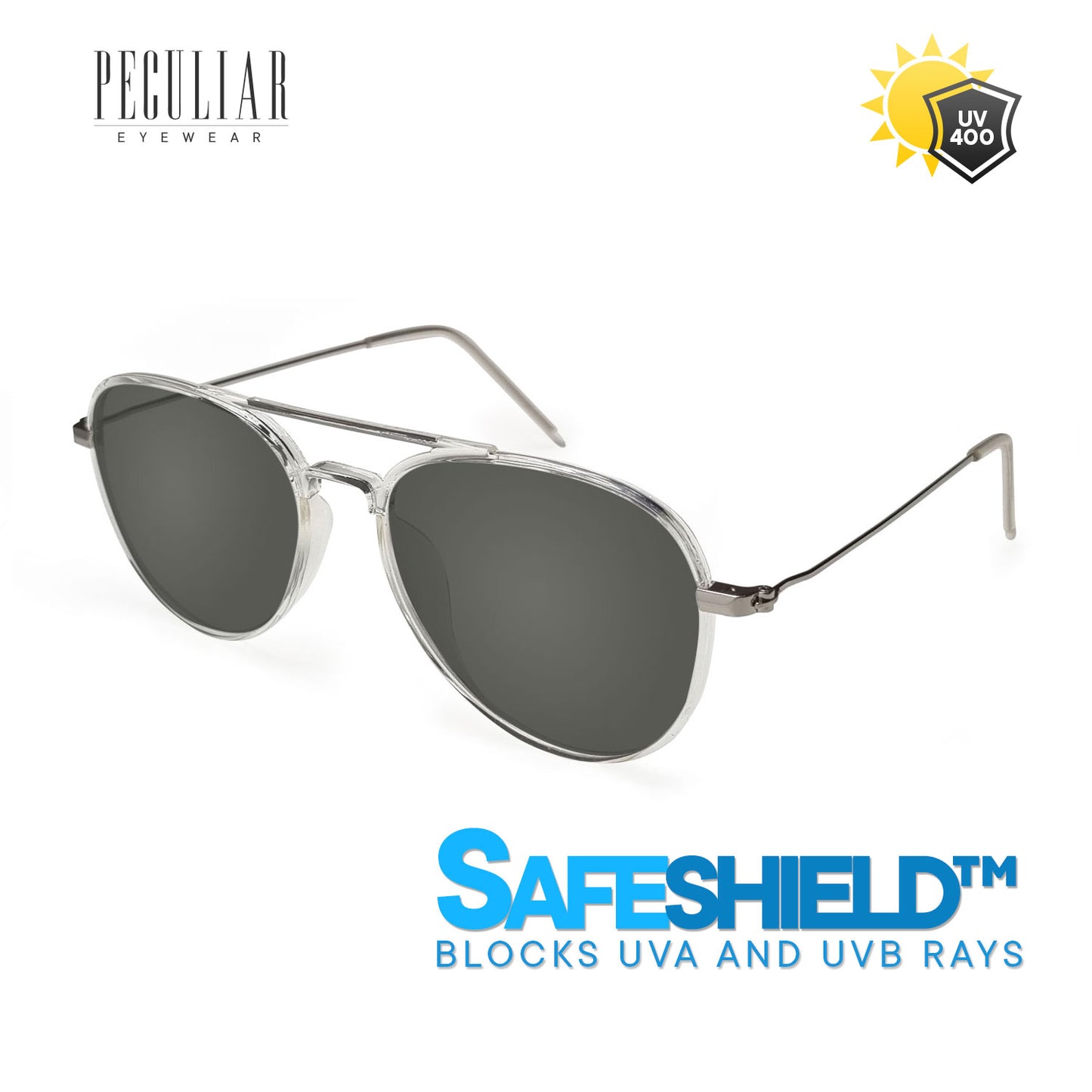 Hero White Aviator UV400