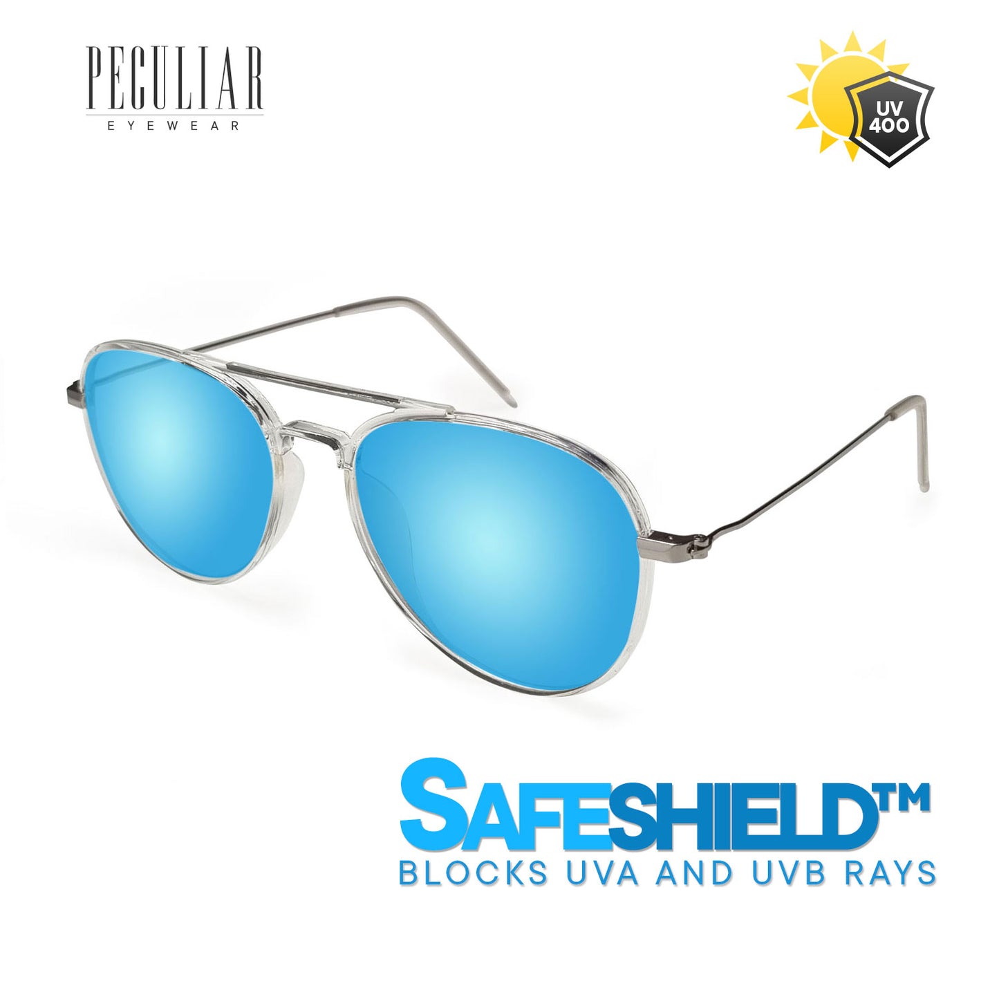 Hero White Aviator UV400