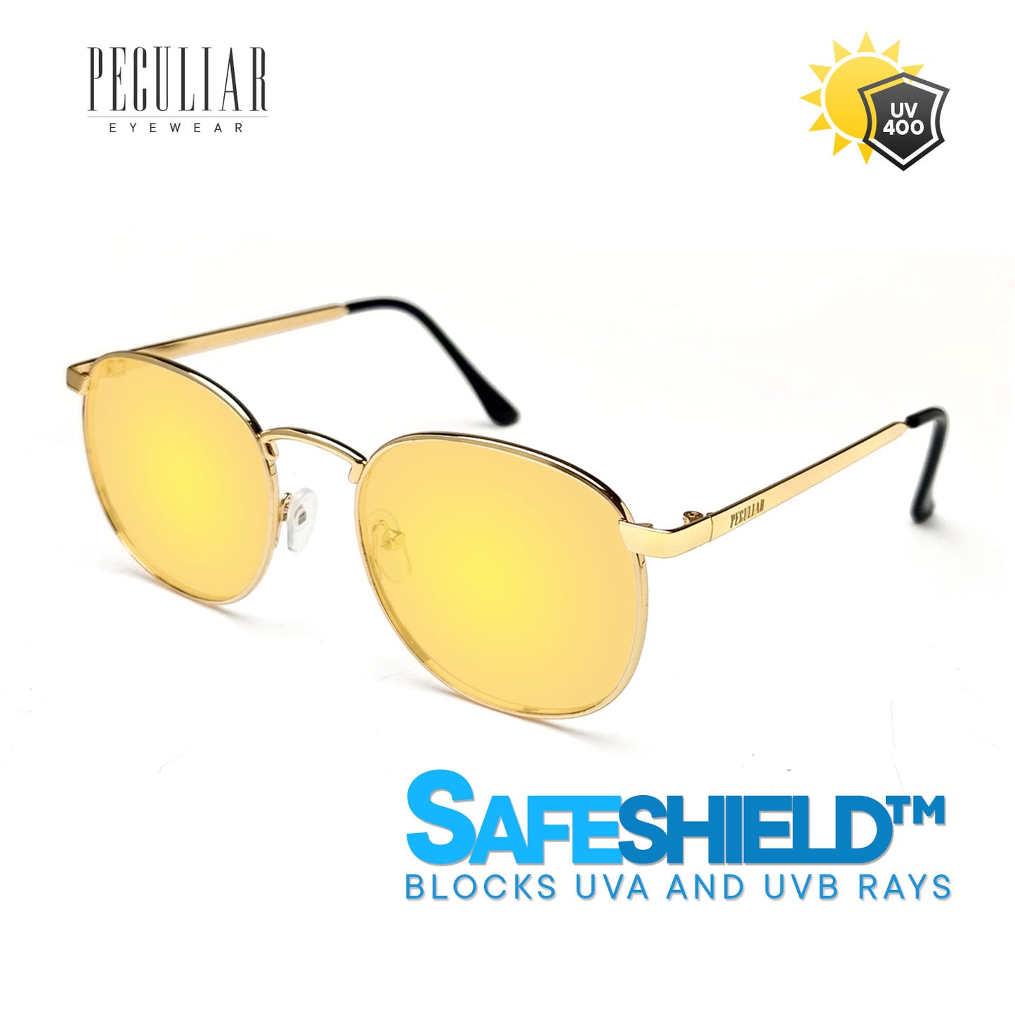 Hugo Gold Round UV400