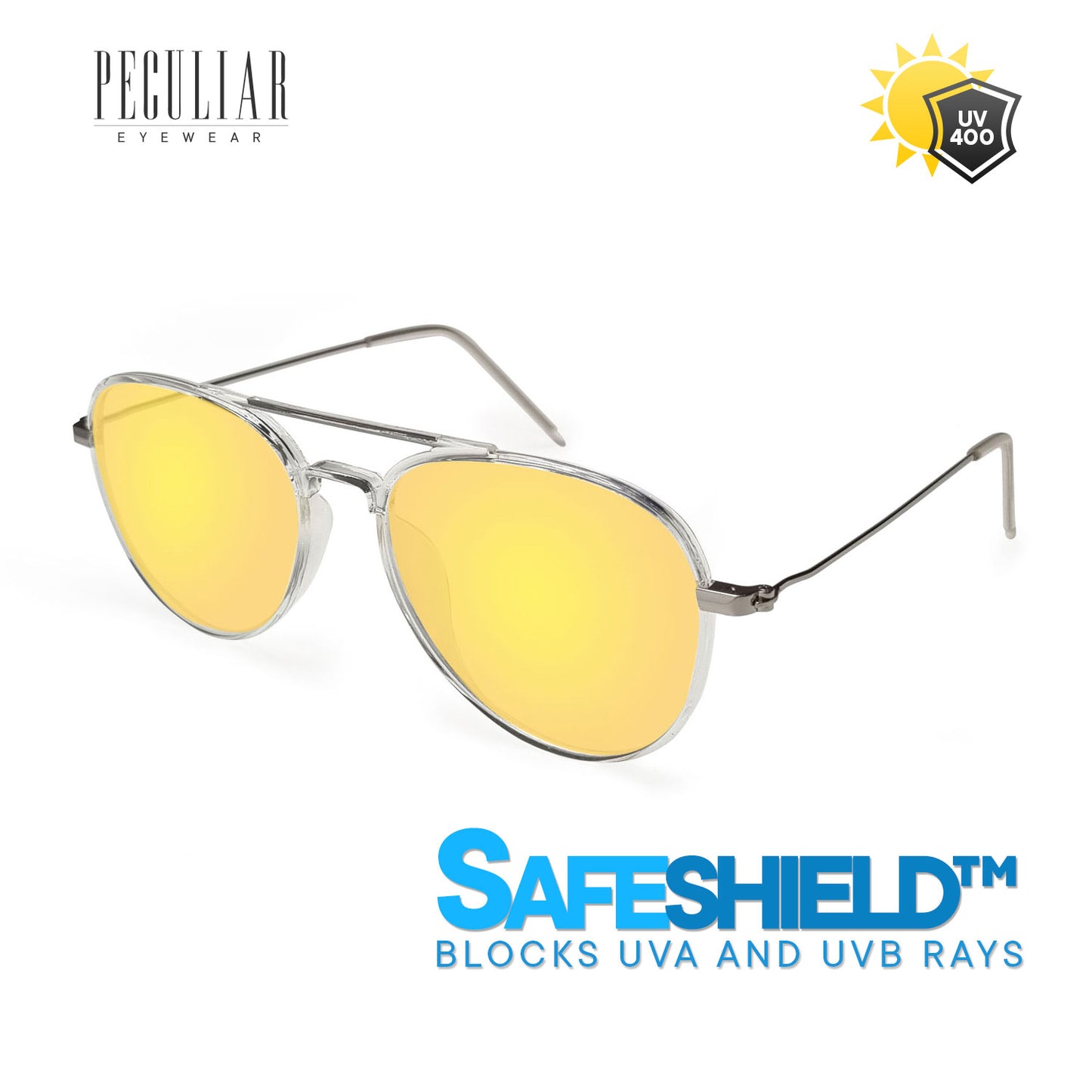 Hero White Aviator UV400