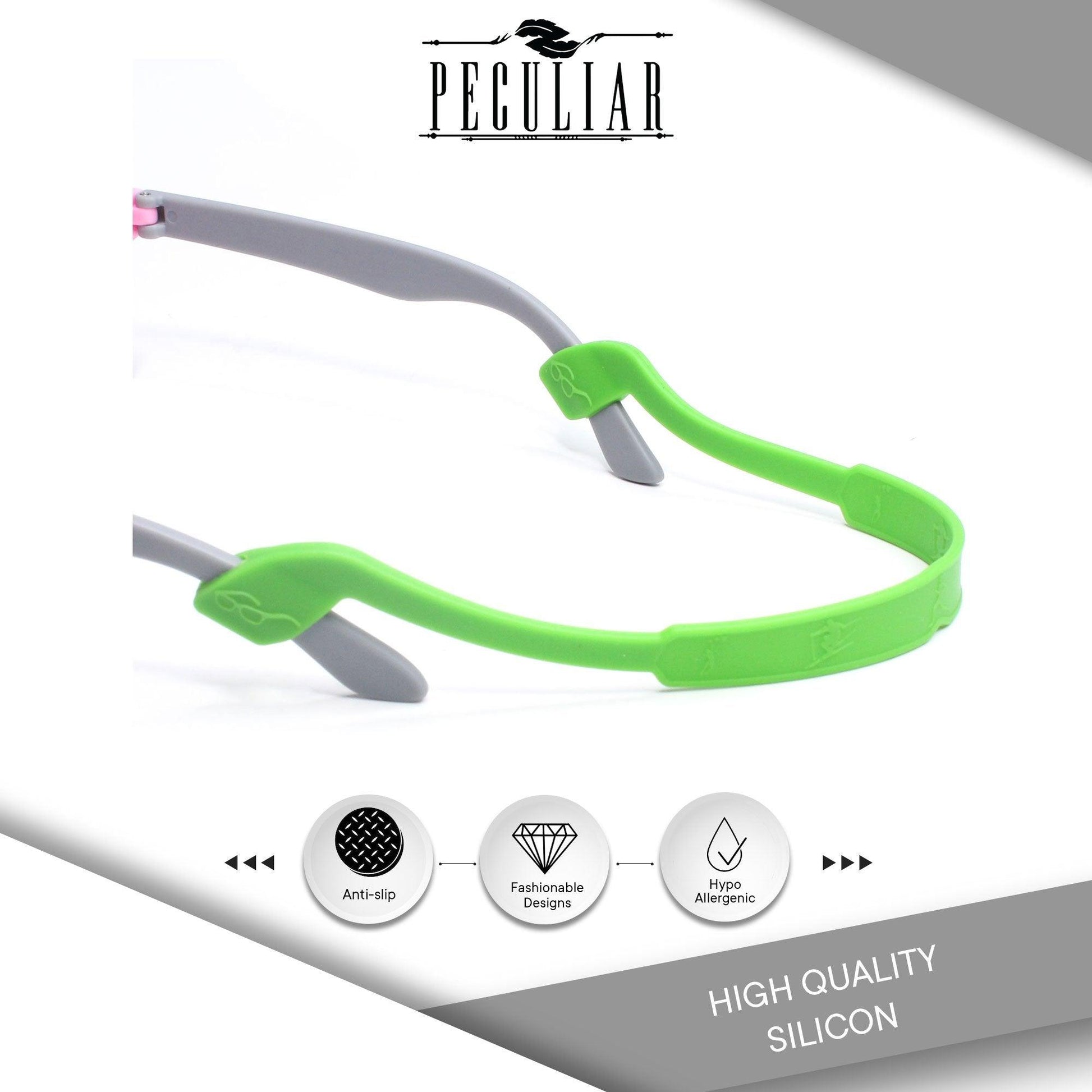 Peculiar S100 Silicon Rubber Eyeglass STRAP End Tips Anti Slip Ear Grip - peculiareyewear
