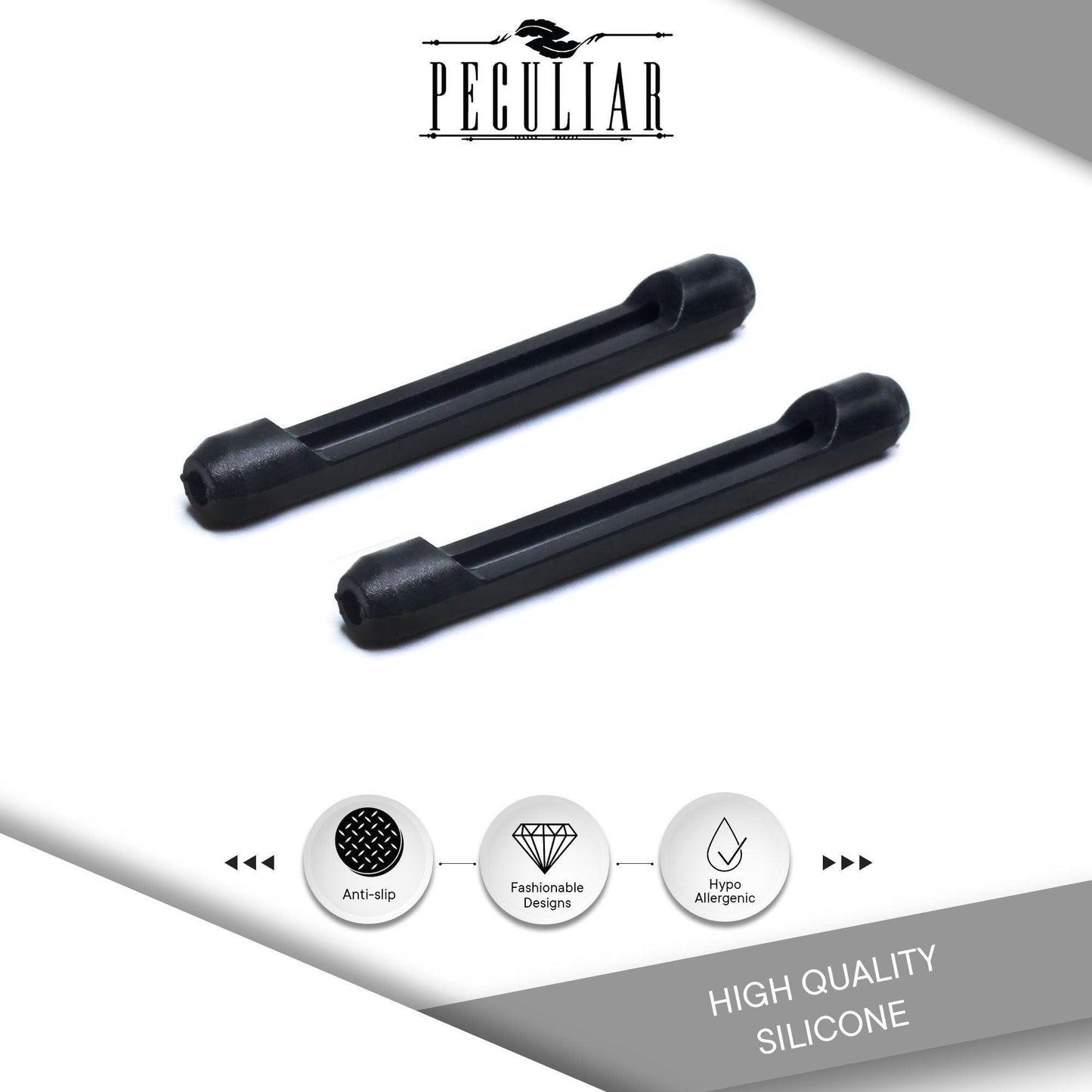 Peculiar TTS05 Silicon Rubber Eyeglass End Tips Anti Slip Ear Grip - peculiareyewear