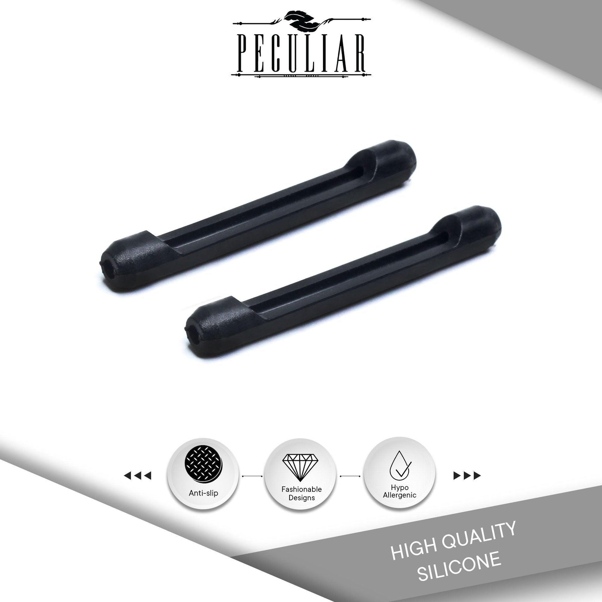 Peculiar TTS05 Silicon Rubber Eyeglass End Tips Anti Slip Ear Grip - peculiareyewear