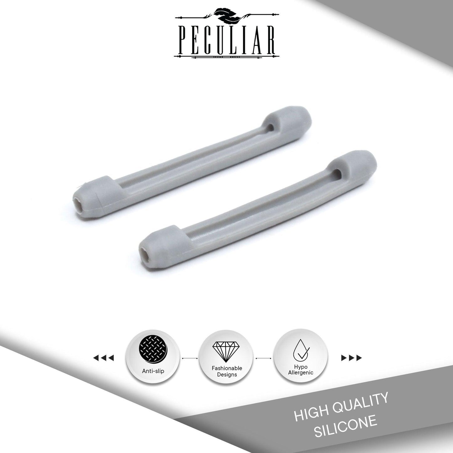 Peculiar TTS05 Silicon Rubber Eyeglass End Tips Anti Slip Ear Grip - peculiareyewear