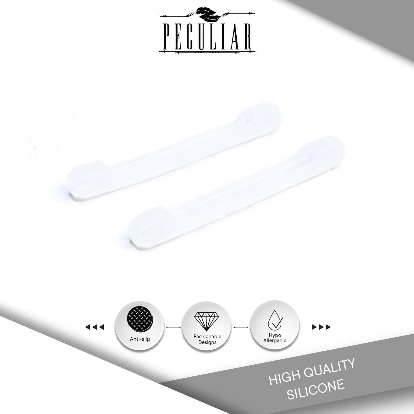 Peculiar TTS05 Silicon Rubber Eyeglass End Tips Anti Slip Ear Grip - peculiareyewear
