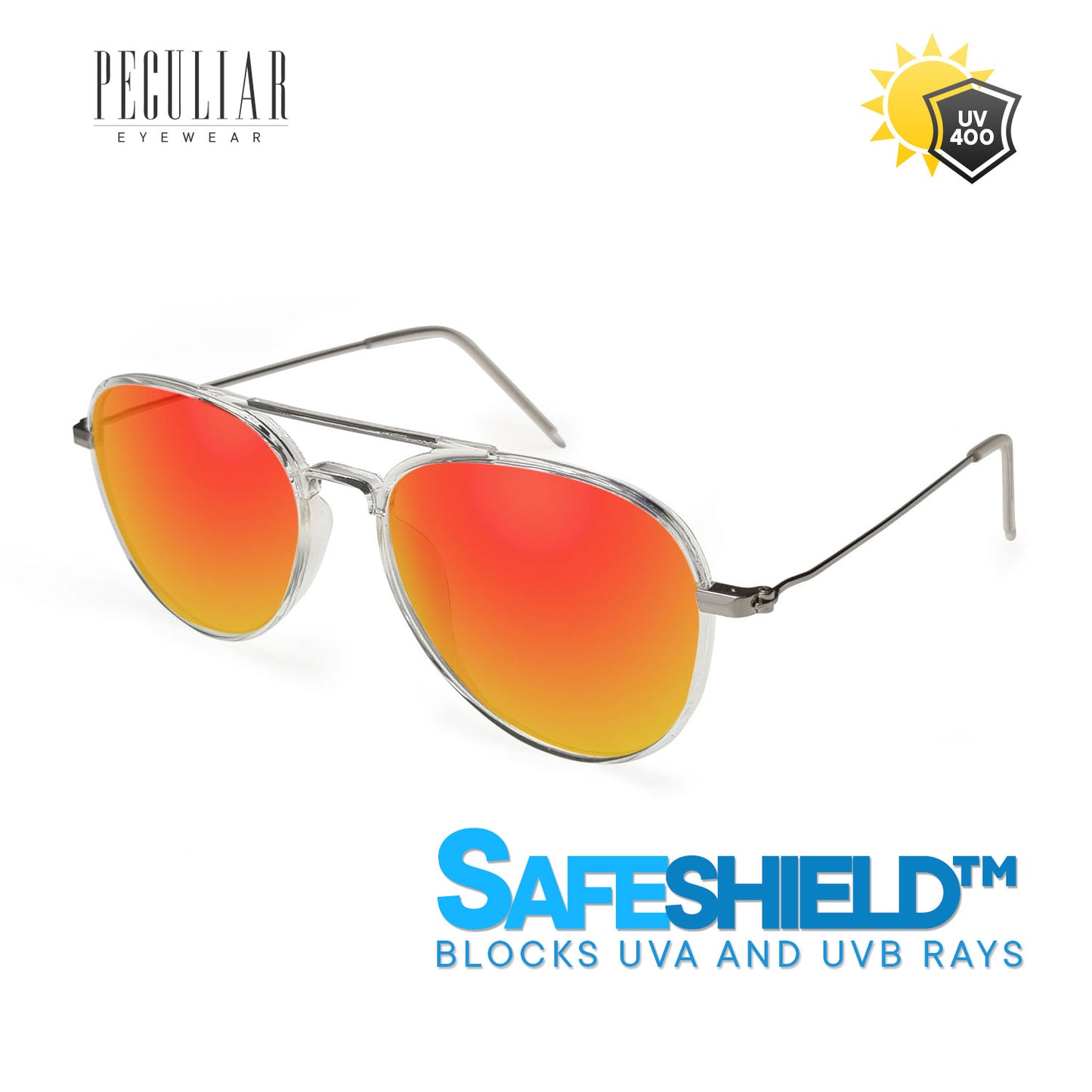 Hero White Aviator UV400