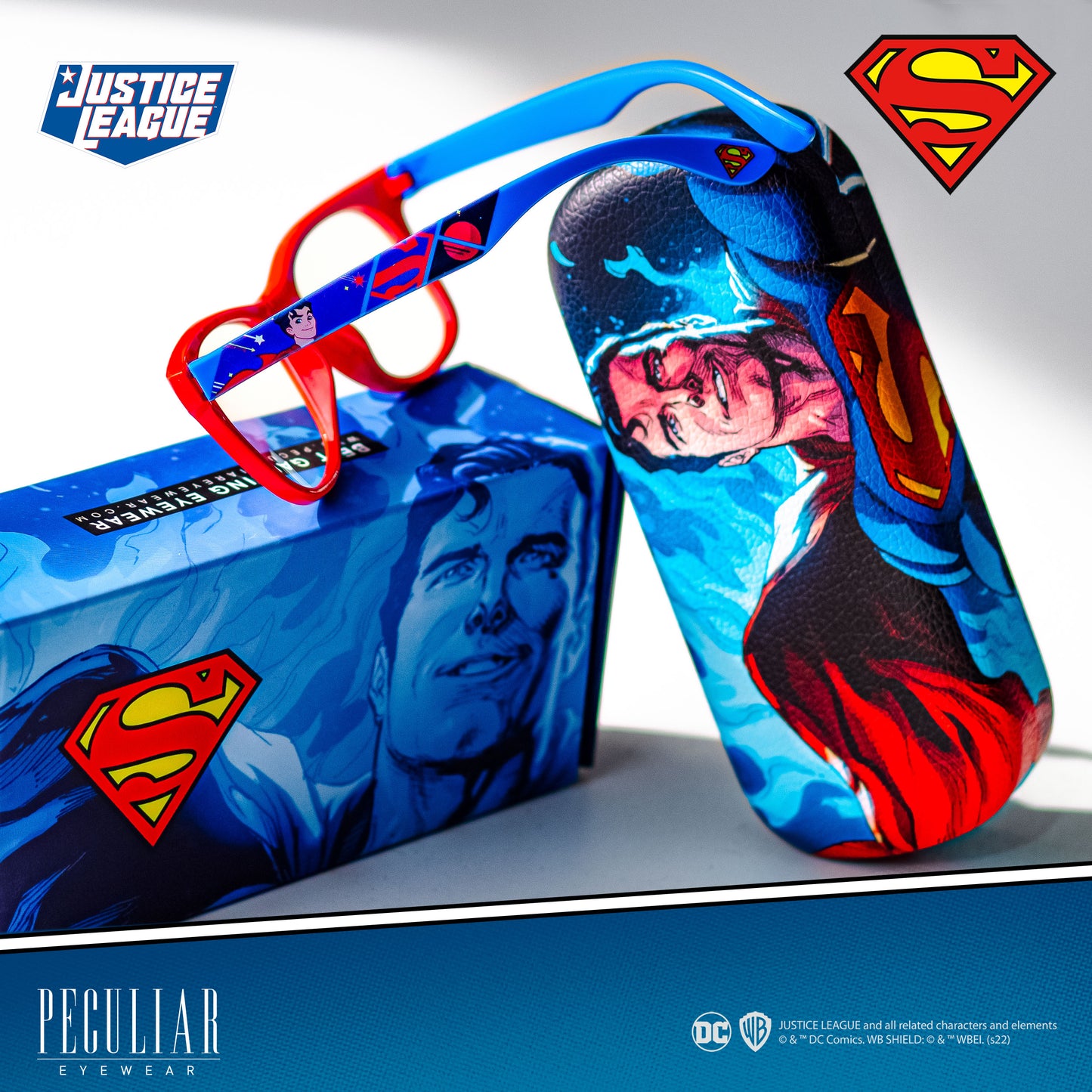 Justice League X Peculiar SUPERMAN Kids Collection Eyeglasses Anti-radiation Computer Eyewear