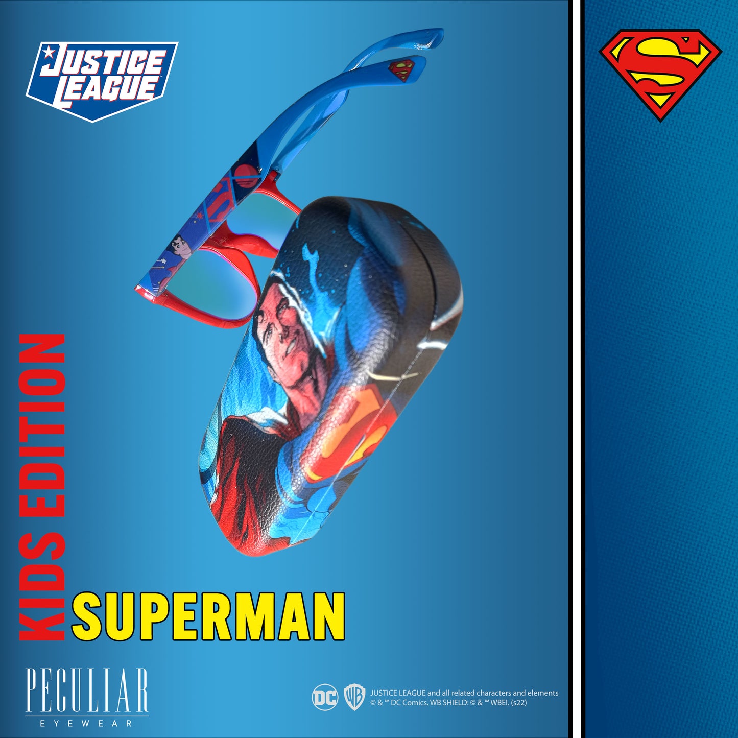 Justice League X Peculiar SUPERMAN Kids Collection Eyeglasses Anti-radiation Computer Eyewear