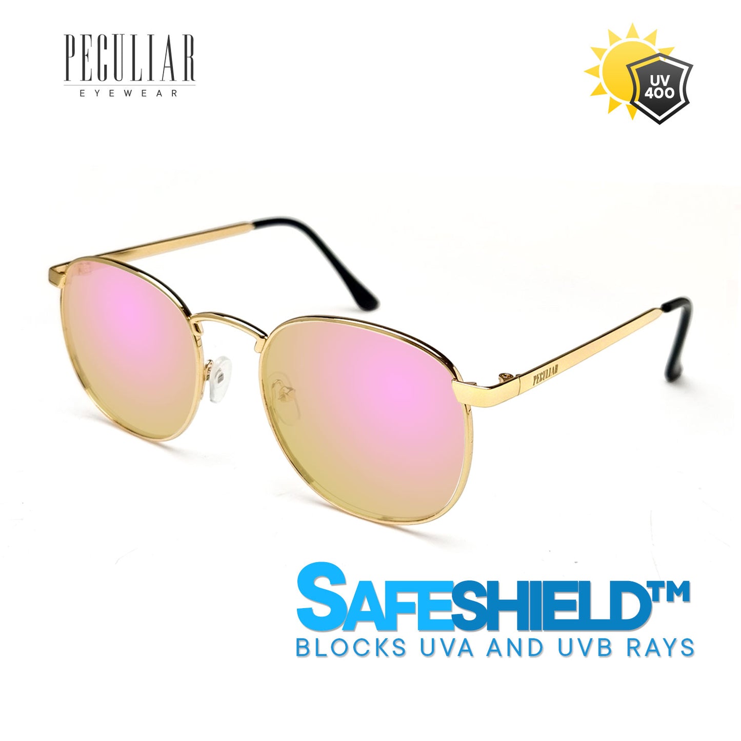 Hugo Gold Round UV400
