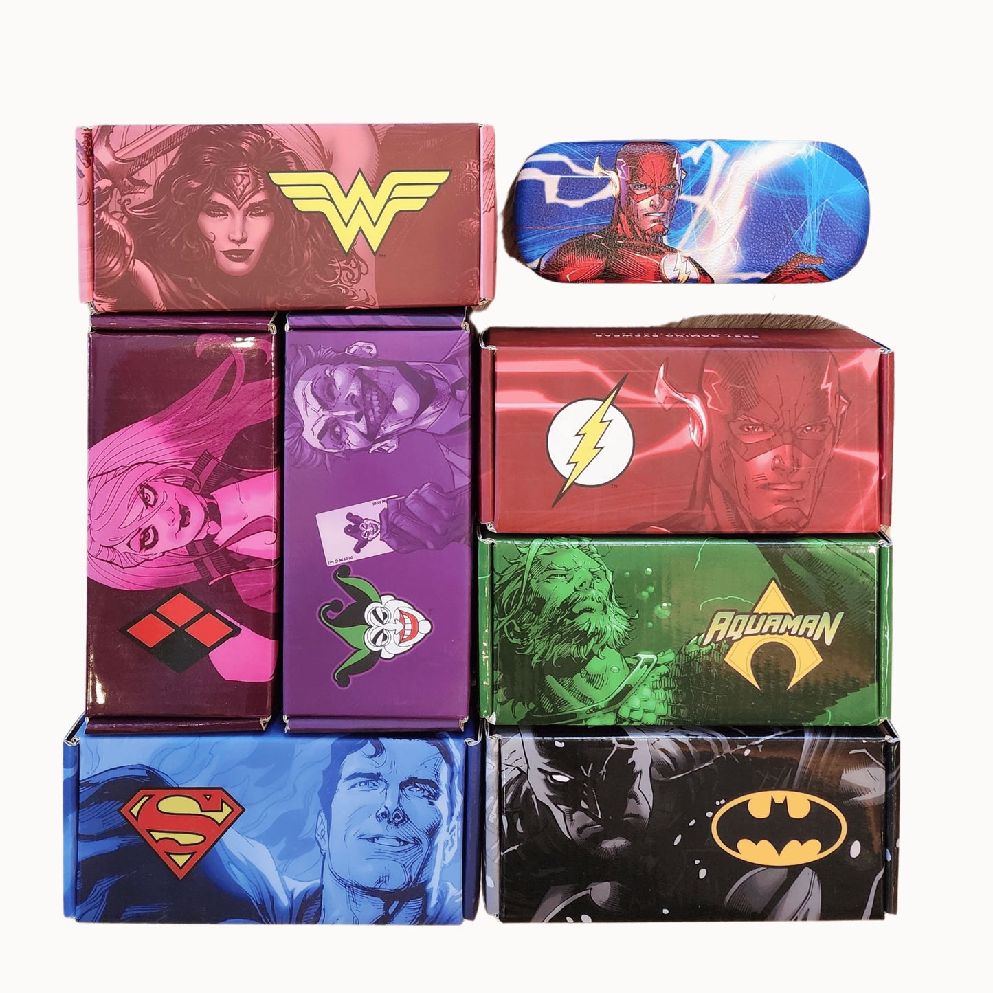 Justice League X Peculiar Faux Velvet Hard Case for Eyeglasses