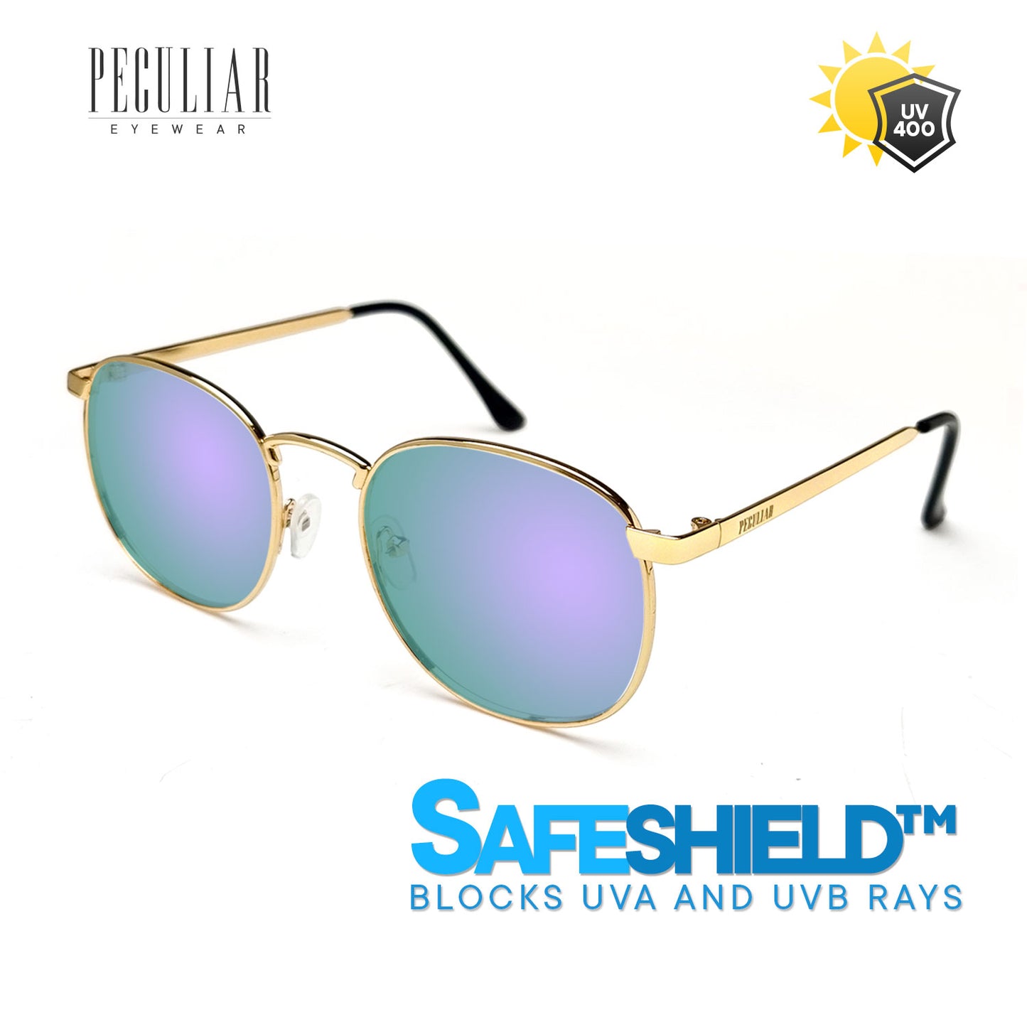 Hugo Gold Round UV400