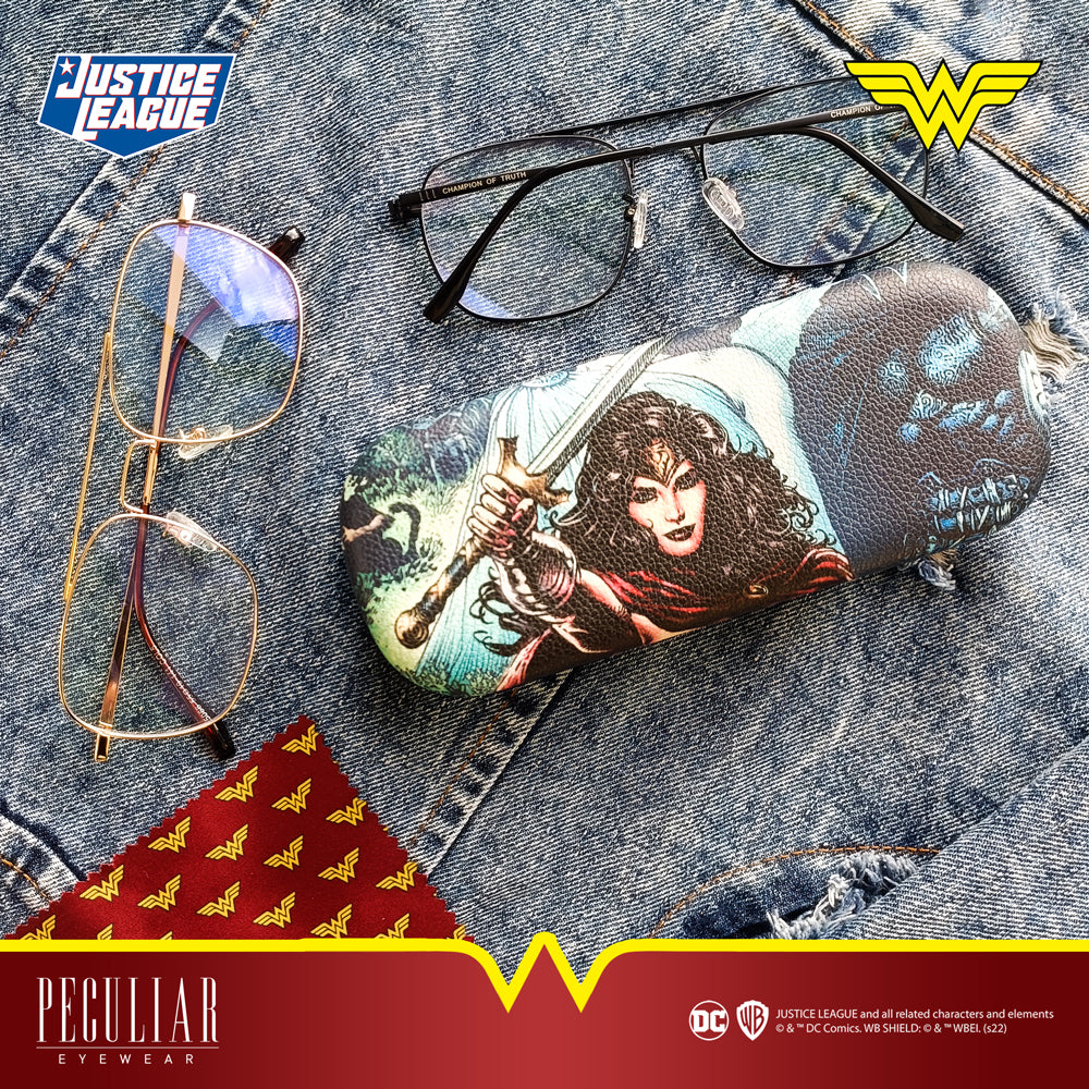 Justice League X Peculiar WONDER WOMAN Square Frame Anti Radiation Glasses UV400