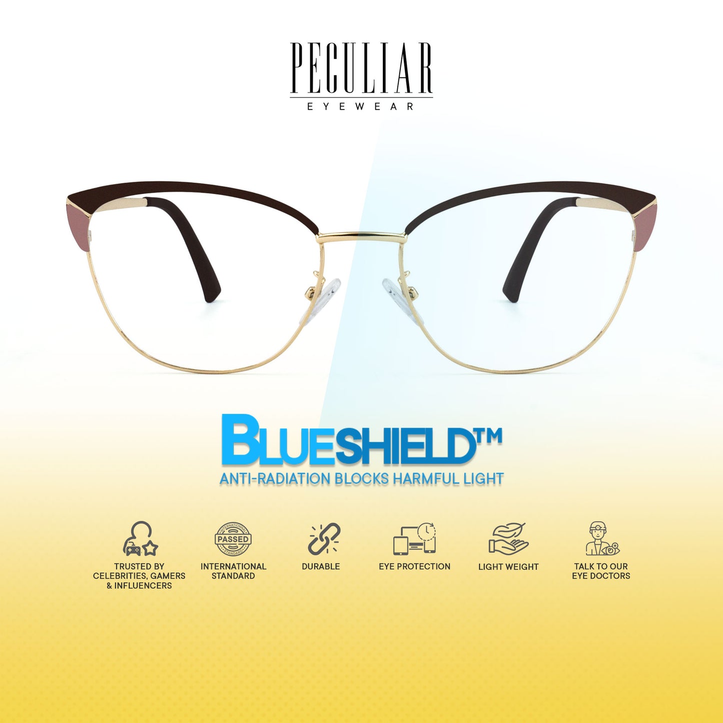Mary Cat Eye Metal Frame Photochromic TransitionPro